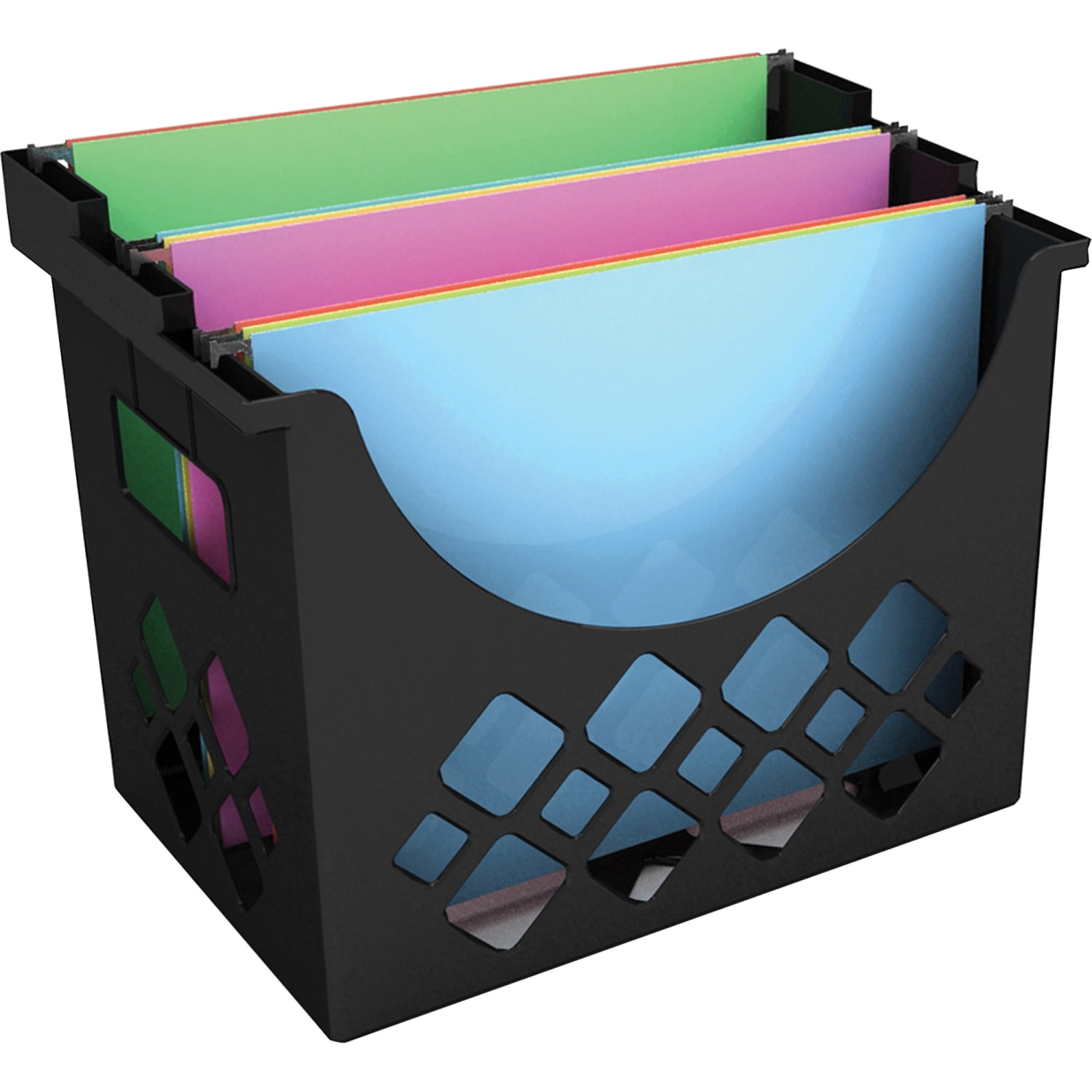 Deflecto Sustainable Office Desktop Hanging File Holder - 9.6in Height x 13.3in Width x 8.5in Depth - Desktop - Recycled - Black - 1Each - Image 6