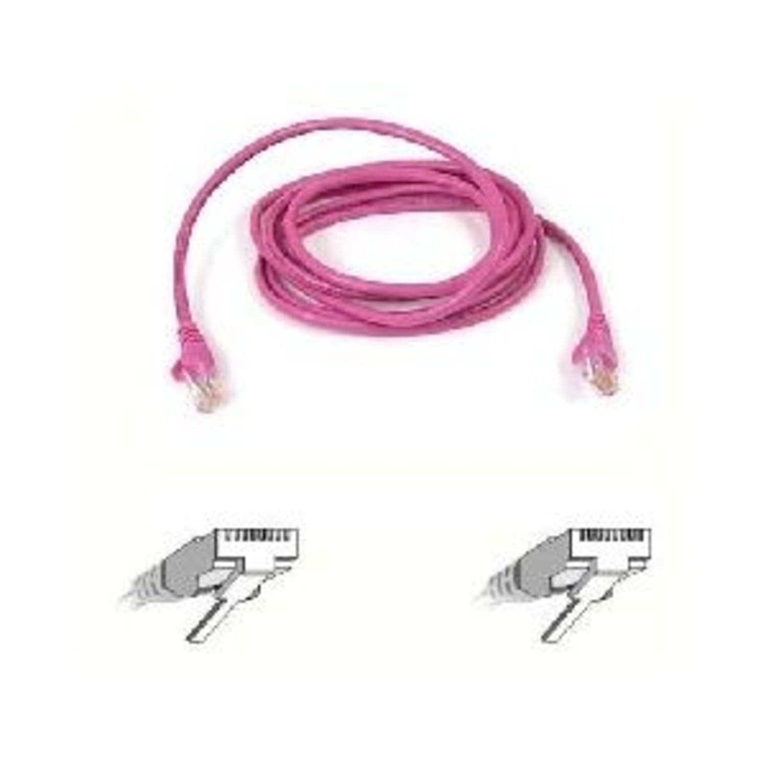Belkin Cat5e Patch Cable - RJ-45 Male - RJ-45 Male - 5ft - Pink - Image 3