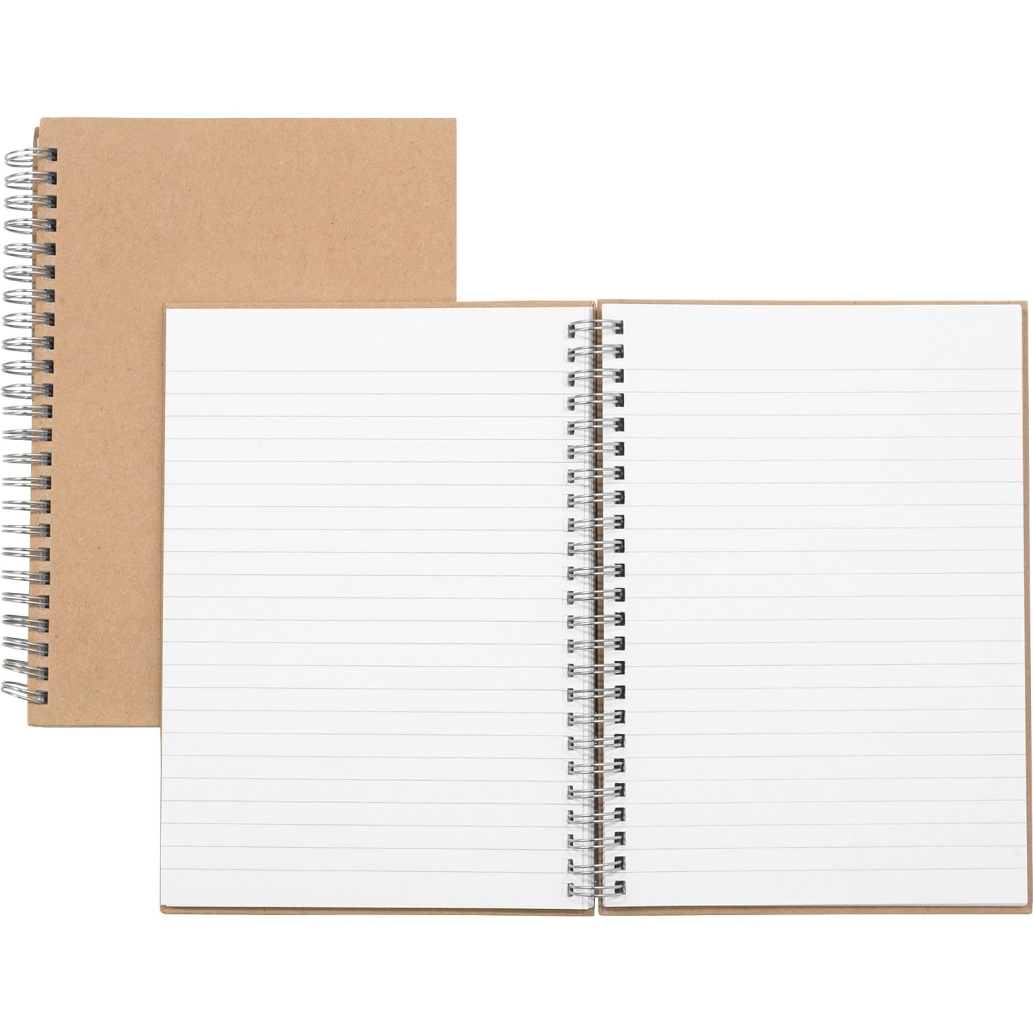 Nature Saver Hardcover Twin Wire Notebooks - 8 1/4in x 5 7/8in Sheet Size - 80 Sheets - Wire Bound - 0.25in Ruled - Ruled - 22 lb Basis Weight - 20205 - Image 3