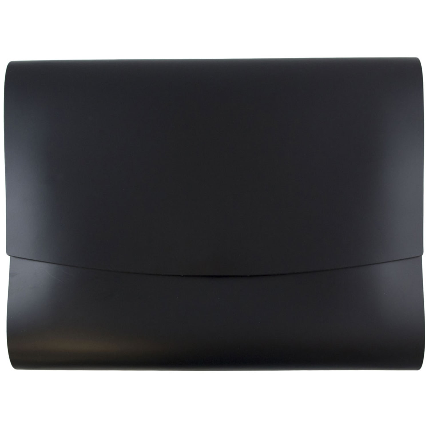 JAM Paper Leather Portfolio With Snap Closure, 10 1/2in x 13in, Letter Size, Black