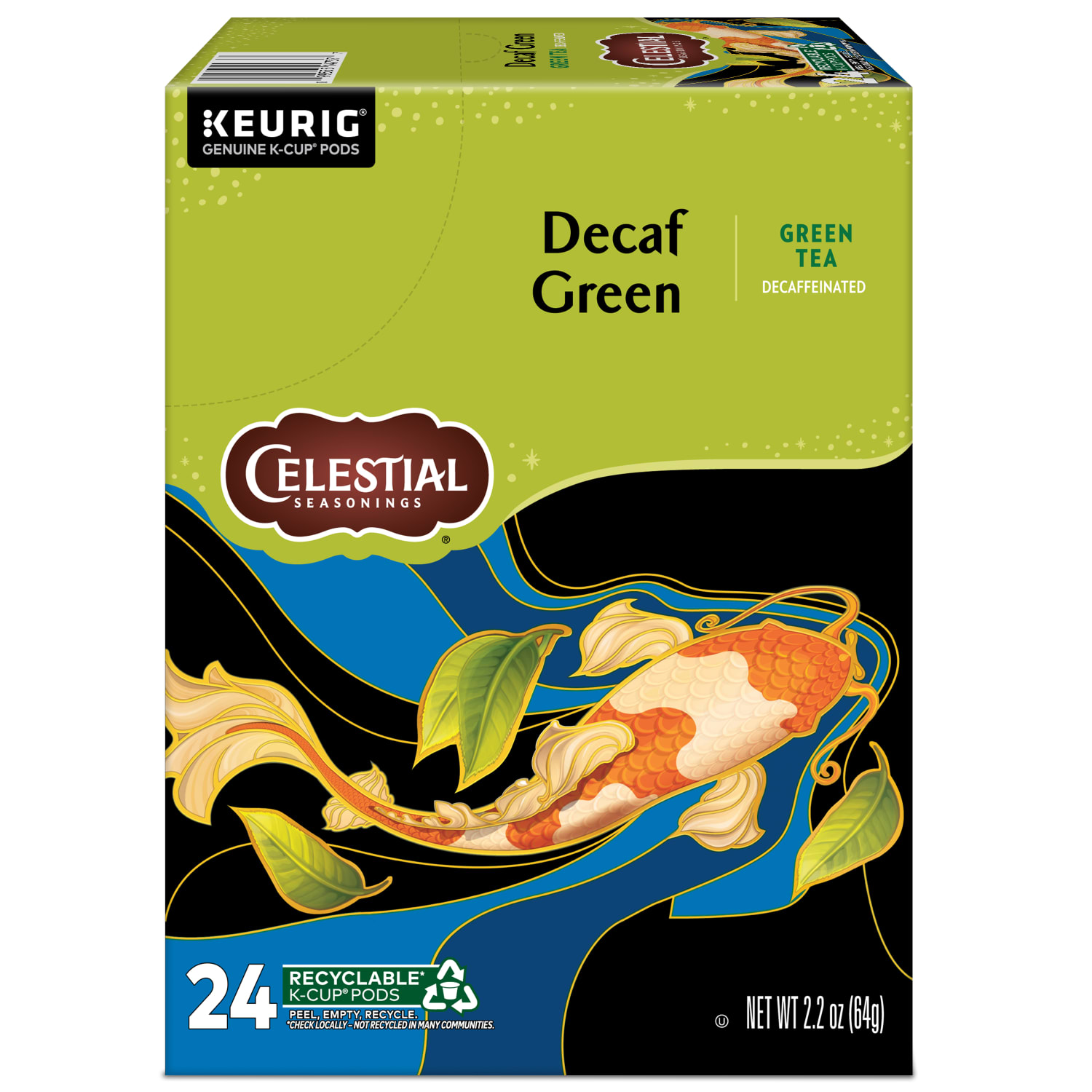 Celestial Seasonings Natural Antioxidant Decaf Green Tea Keurig Single-Serve K-Cup Pods, 24 Pods Per Pack, Case Of 4 Packs - Image 4