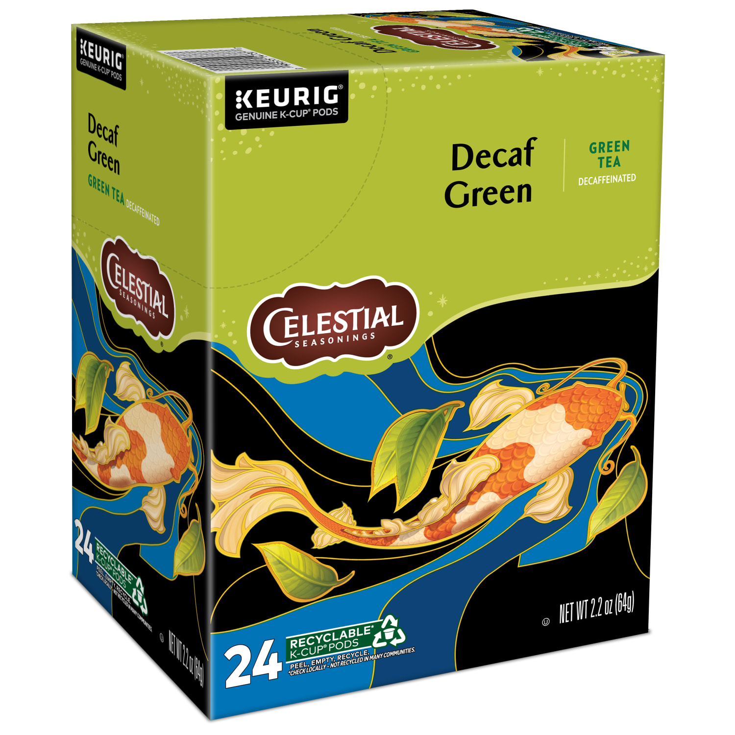 Celestial Seasonings Natural Antioxidant Decaf Green Tea Keurig Single-Serve K-Cup Pods, 24 Pods Per Pack, Case Of 4 Packs - Image 5