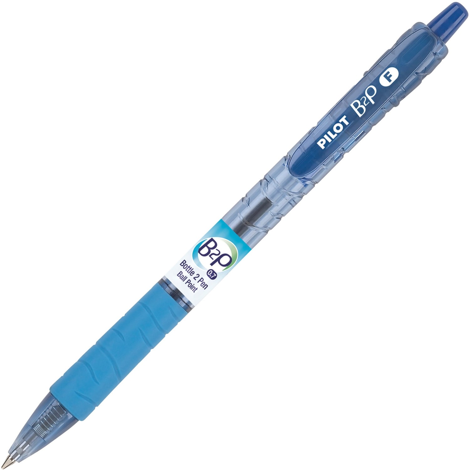 Pilot Bottle To Pen B2P Retractable Ballpoint Pens, Fine Point, 0.7 mm, Blue Ink, Pack Of 12 Pens - Image 3