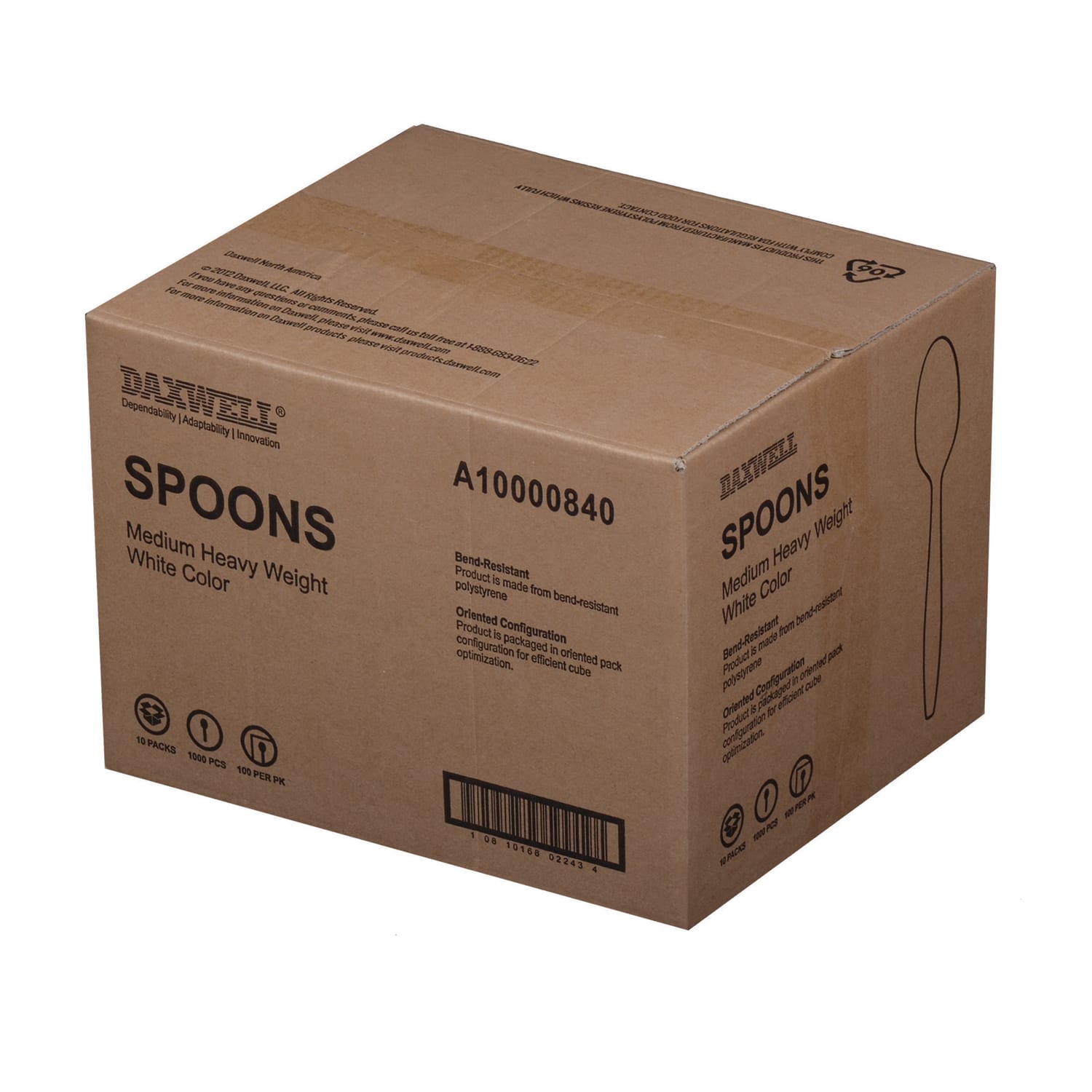 Heavy Weight Spoons, White, Carton Of 1,000 - Image 3