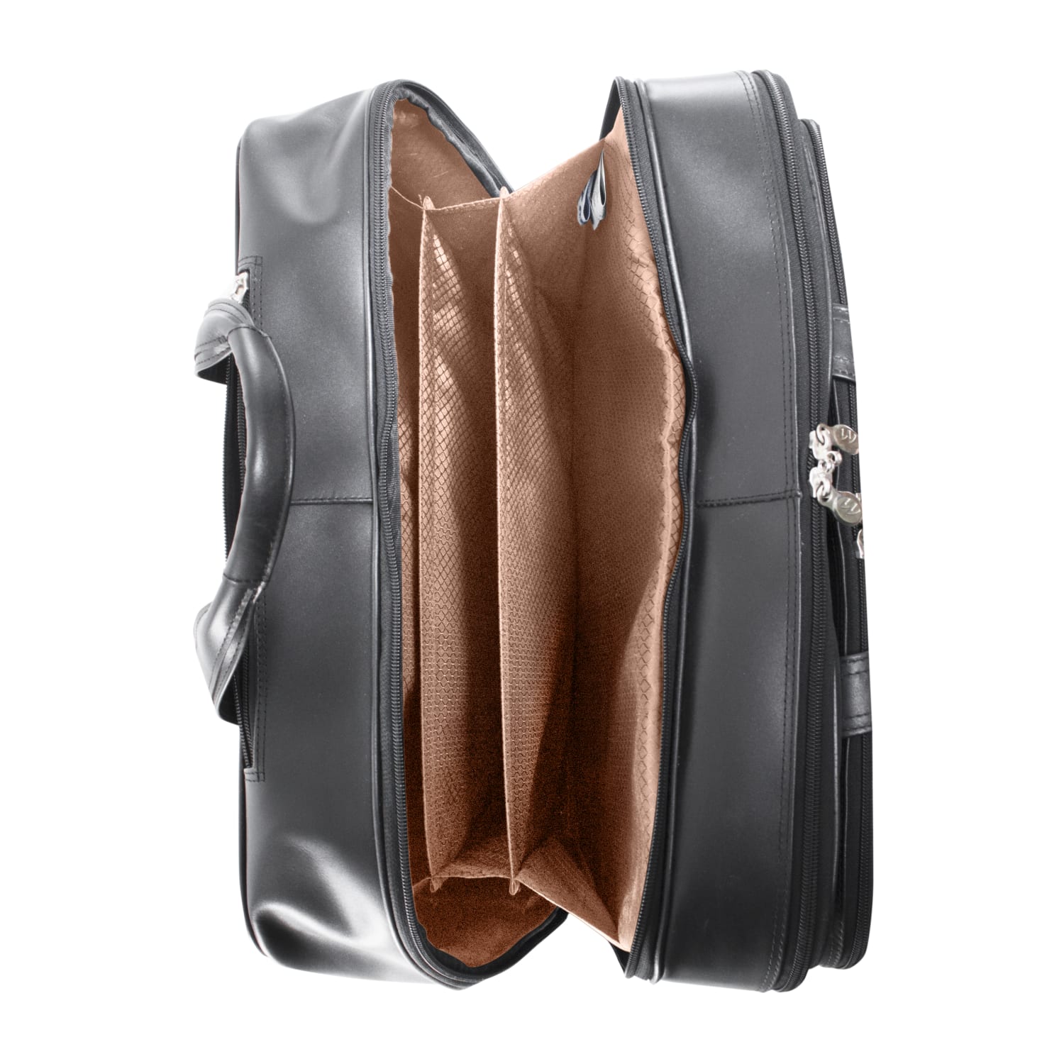 McKleinUSA Bowery L Series Leather Wheeled Laptop Briefcase With 15.6in Laptop Pocket, Black - Image 3