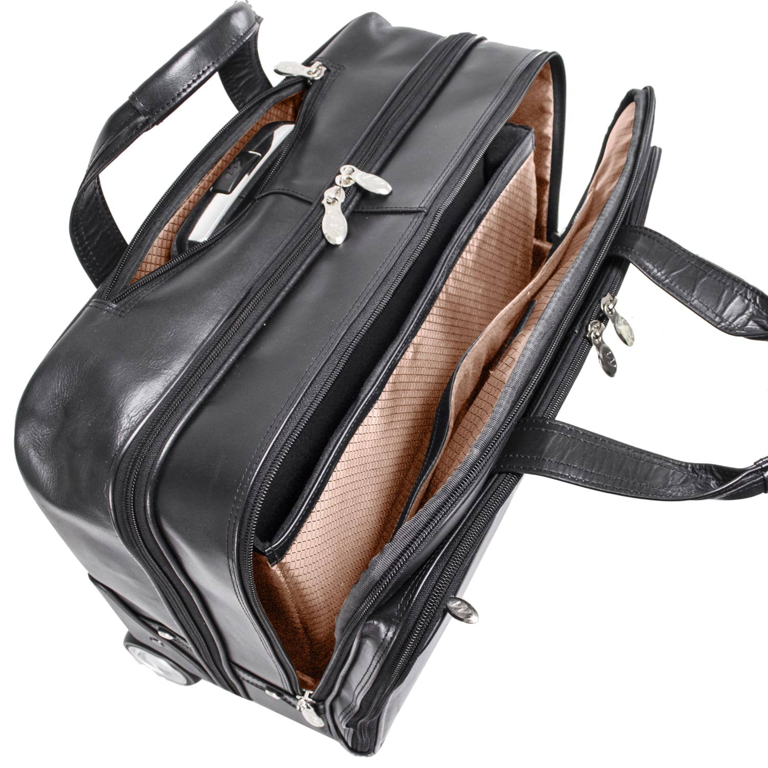 McKleinUSA Bowery L Series Leather Wheeled Laptop Briefcase With 15.6in Laptop Pocket, Black - Image 5