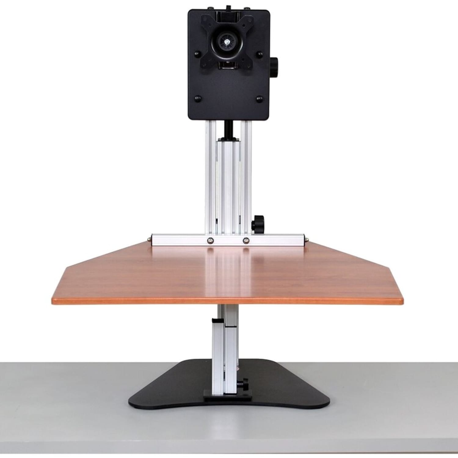 Ergo Desktop Kangaroo Pro Height-Adjustable Single-Monitor Desk, Cherry - Image 5