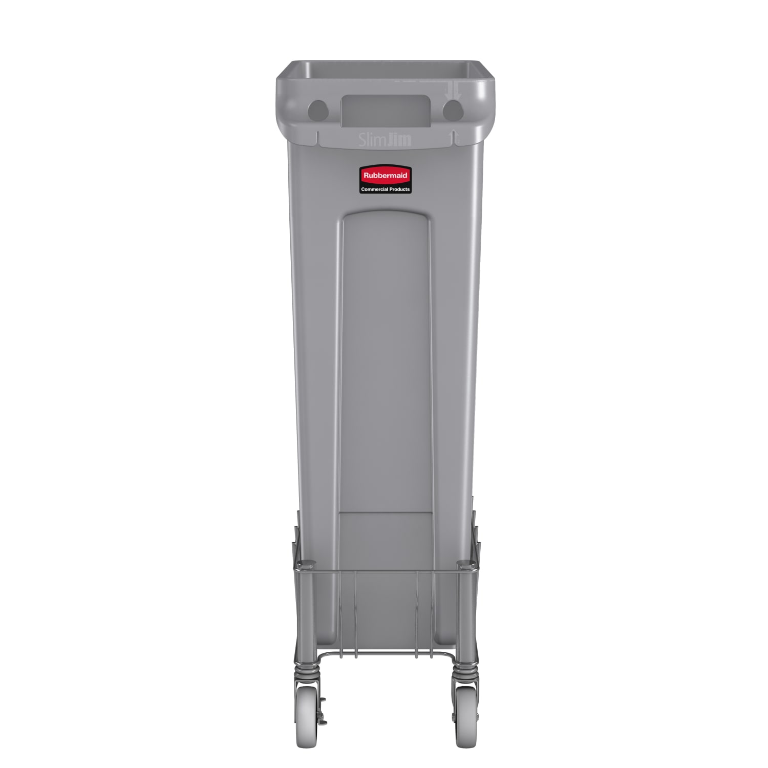Rubbermaid Vented Slim Jim Stainless Steel Dolly, Single, 9inH - Image 5