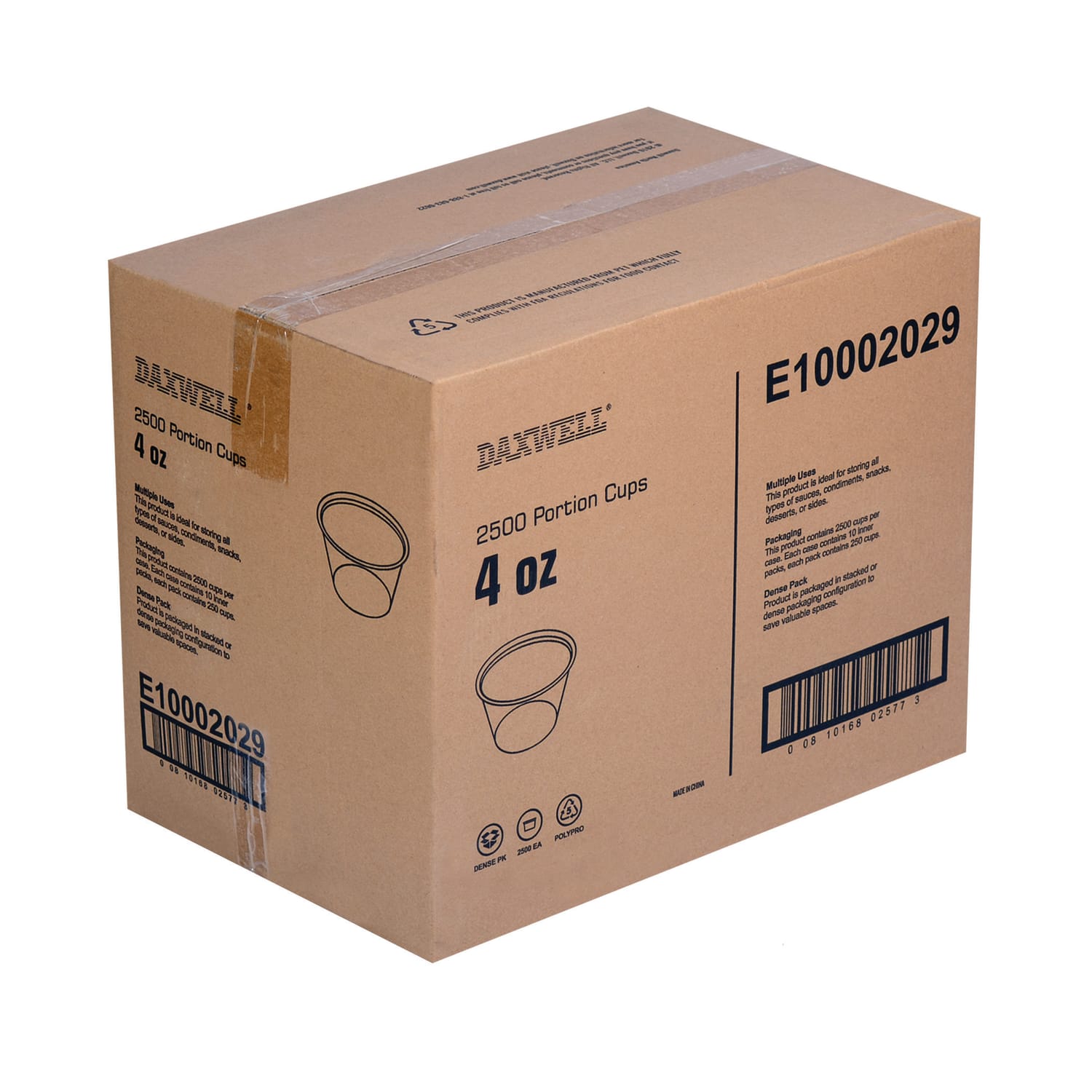 Portion Cups, 4 Oz, 10 Per Pack, Carton Of 250 Packs - Image 4