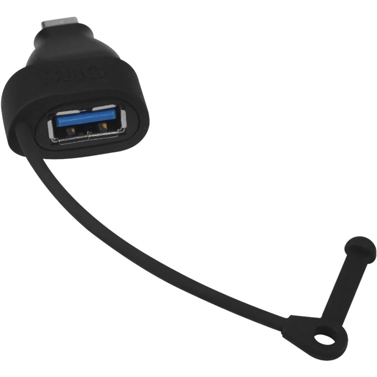 SIIG USB 3.1 GEN 1 Type-C to Type-A Adapter - M/F - 1 x Type C USB Male - 1 x 9-pin Type A USB Female - Nickel Connector - Black - 1 - Image 4