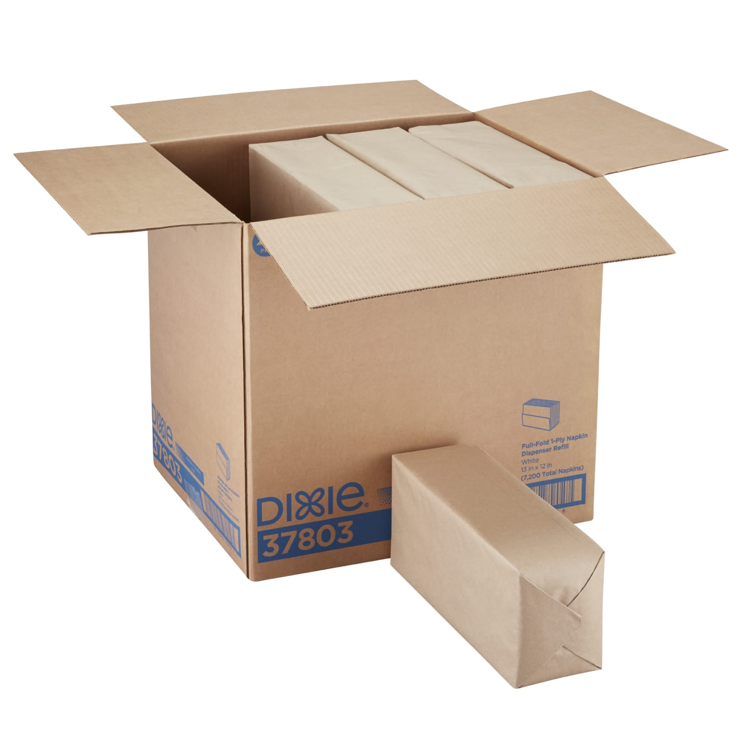 Dixie Full-Fold Napkin Refills, 5in x 6-1/2in, White, 600 Napkins Per Pack, Case Of 12 Packs - Image 5