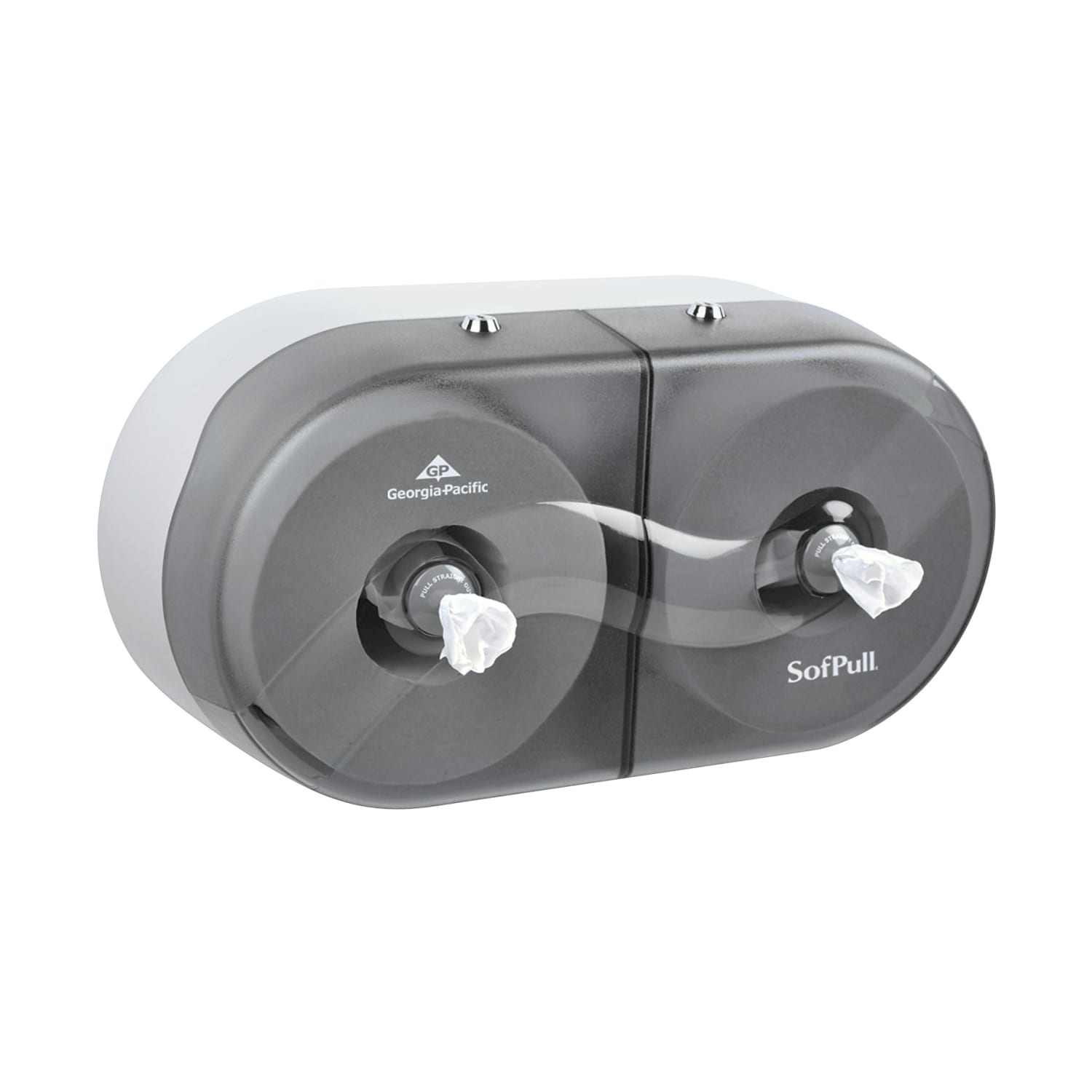 SofPull Mini Twin High-Capacity Center-Pull Bathroom Tissue Dispenser, Black