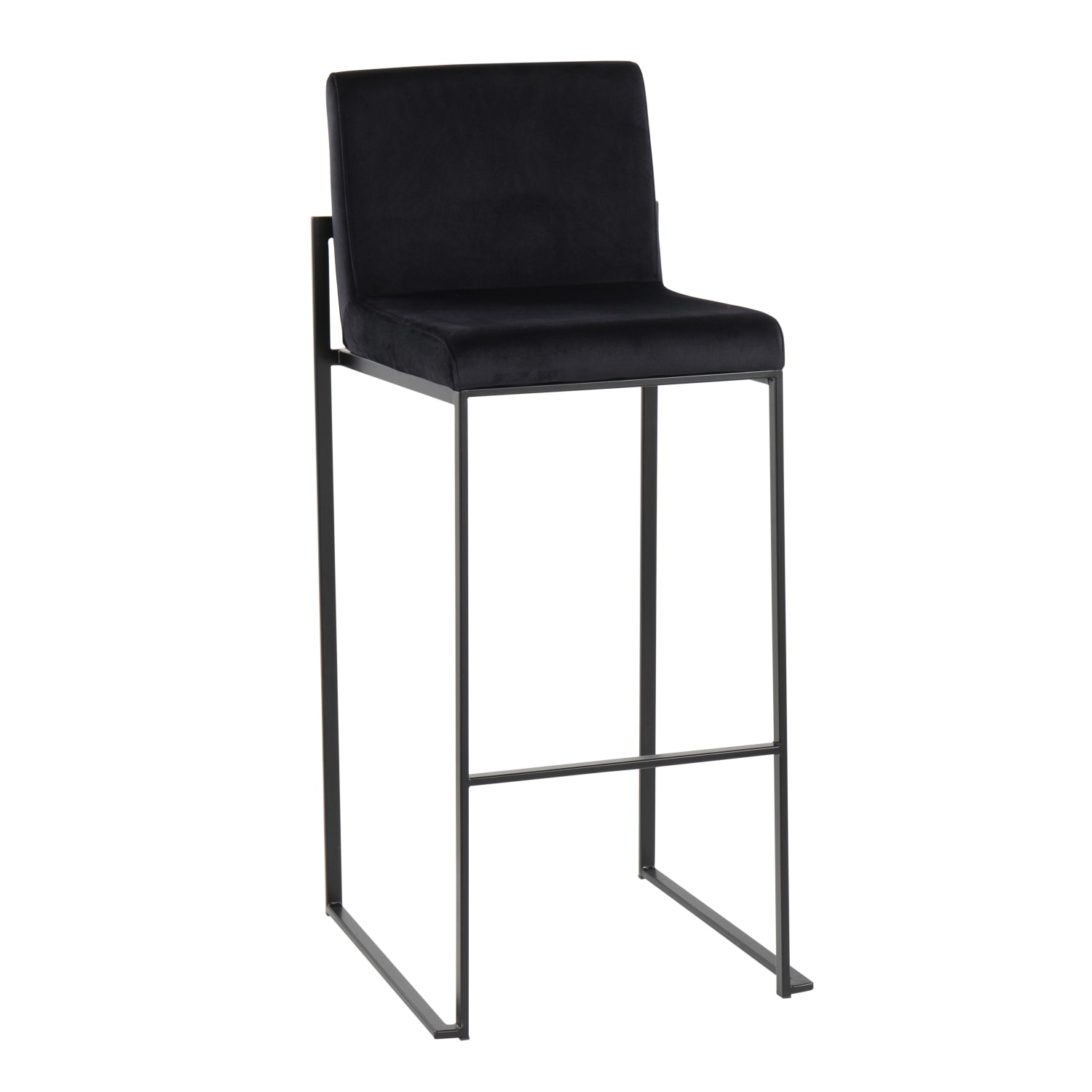 LumiSource Fuji High-Back Bar Stools, Black/Black, Set Of 2 Stools, B30FUJIHBBKVBK2 - Image 3