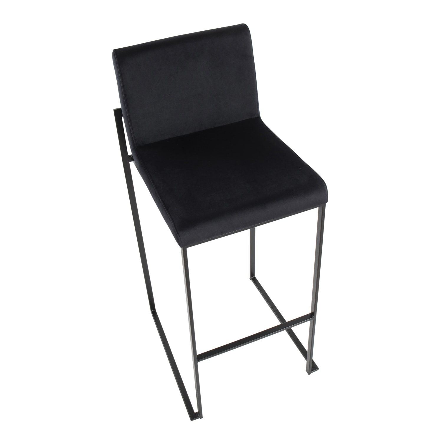 LumiSource Fuji High-Back Bar Stools, Black/Black, Set Of 2 Stools, B30FUJIHBBKVBK2 - Image 8