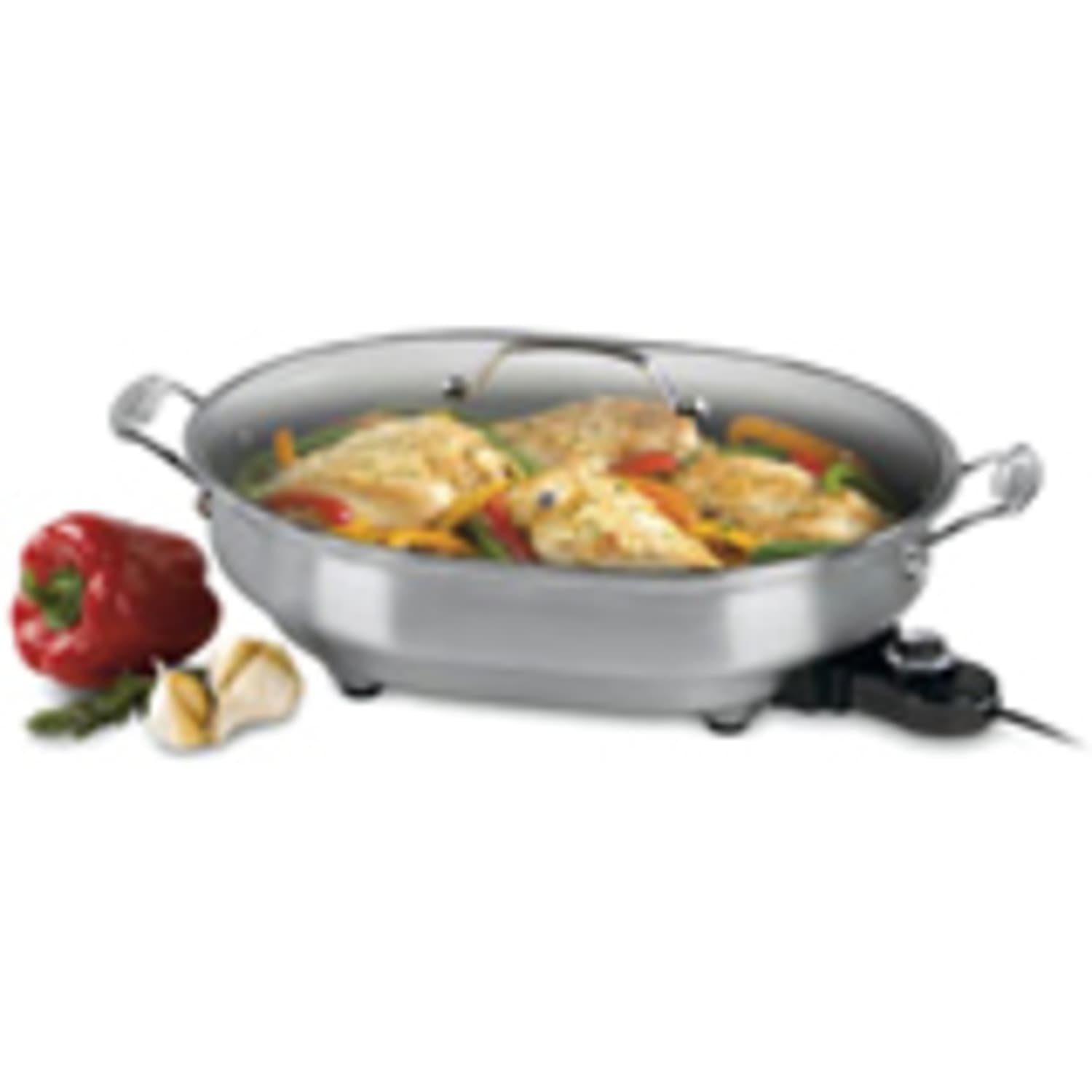 Cuisinart 12in x 15in Electric Skillet, Silver - Image 3