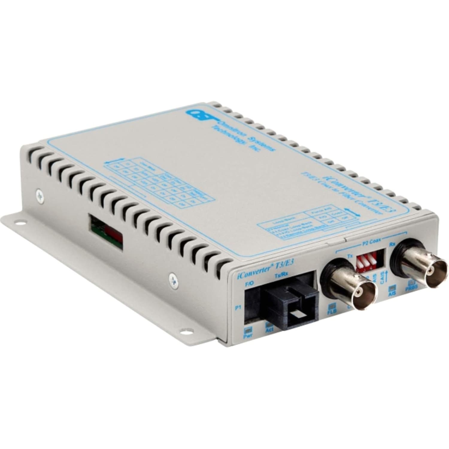 Omnitron iConverter T3/E3 Single-Fiber Media Converter Coaxial SC Single-mode 20km BiDi - 1x T3/E3/DS-3 - 8751-1-D - Image 3