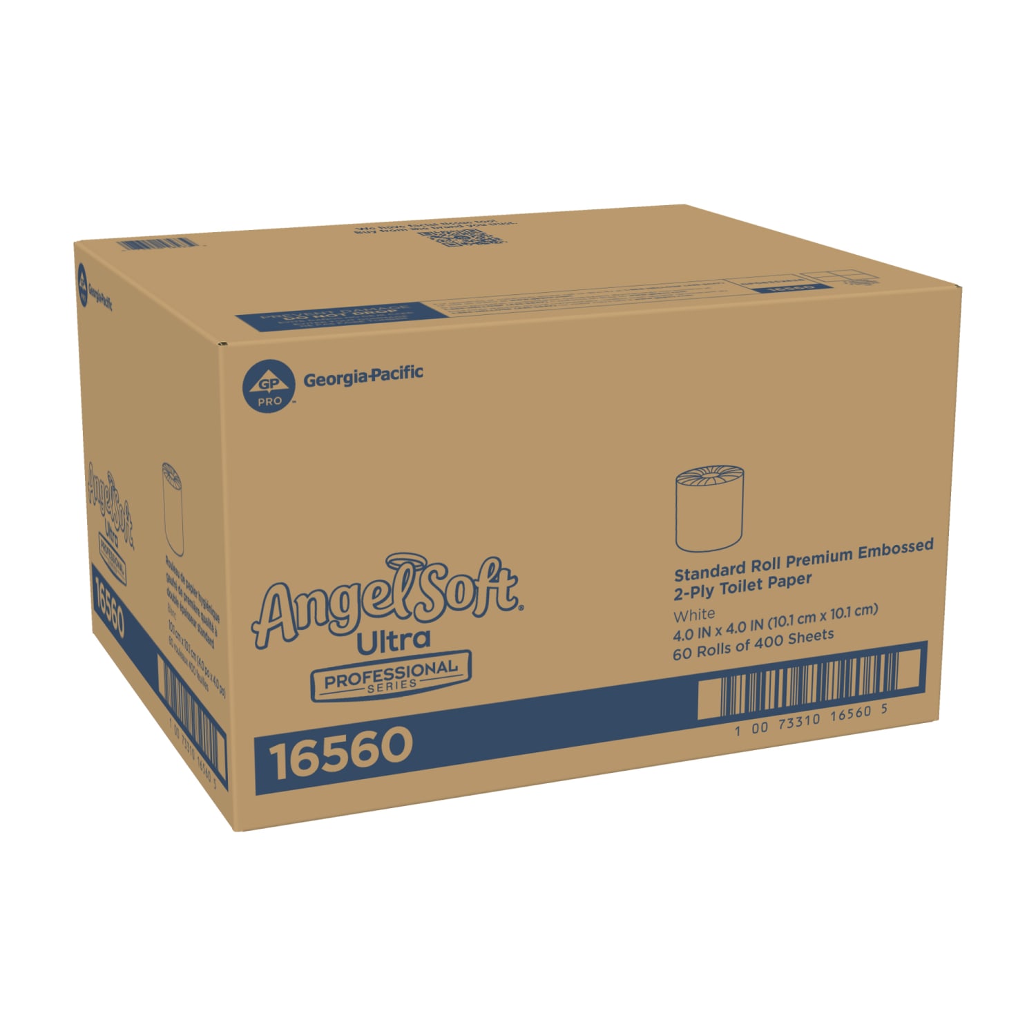 Angel Soft by GP PRO, 2 Ply, Professional Series Standard Roll Toilet Paper, 4x4.5,  Recycled, White, 400 Sheets, 60 Rolls per Case - Image 3