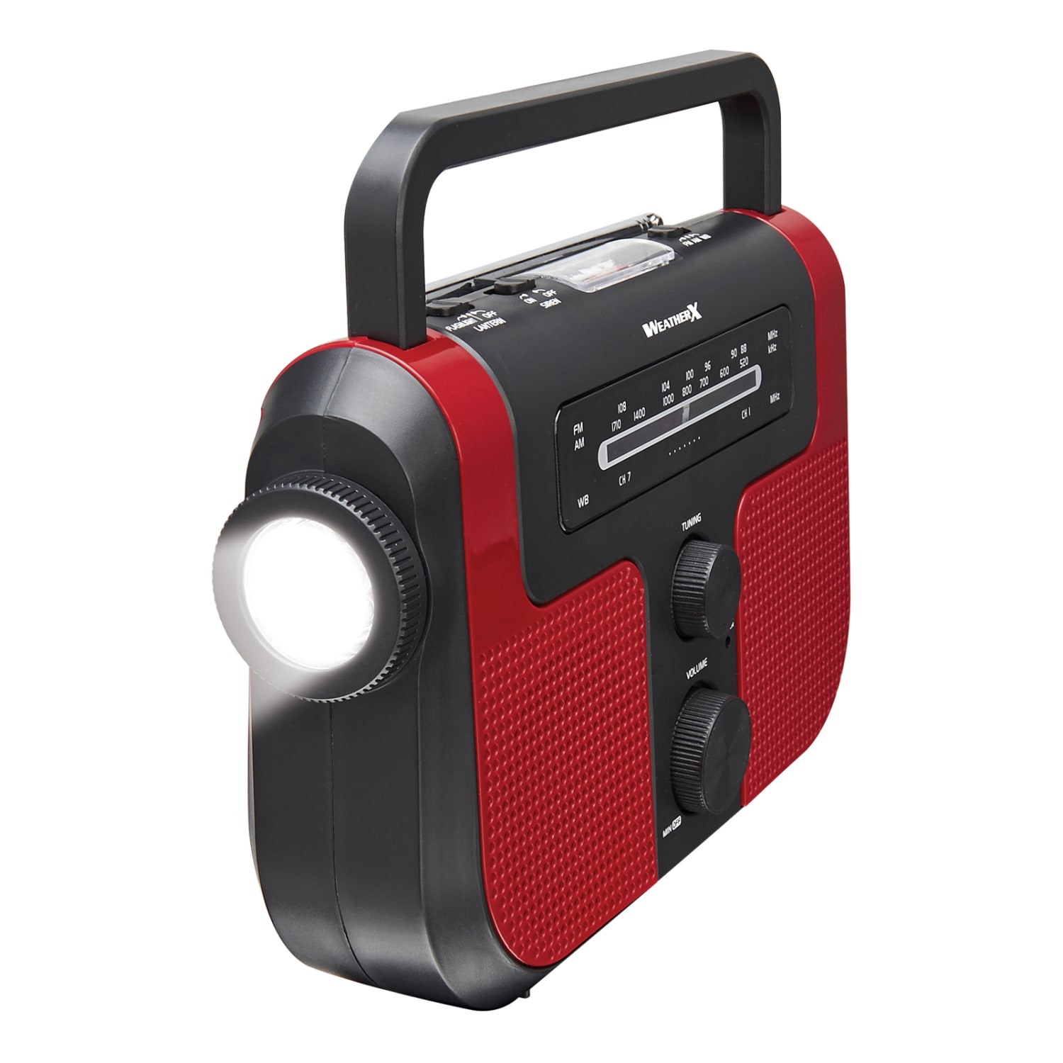 DPI WeatherX WR383R Weather And Alert Handheld Radio With AM/FM Radio, Black/Red - Image 6