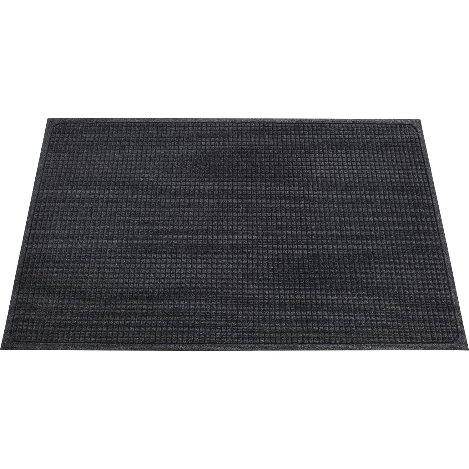 Genuine Joe 99% Recycled EcoGuard Eternity Indoor Floor Mat, 3ftW x 5L, Charcoal Gray - Image 3