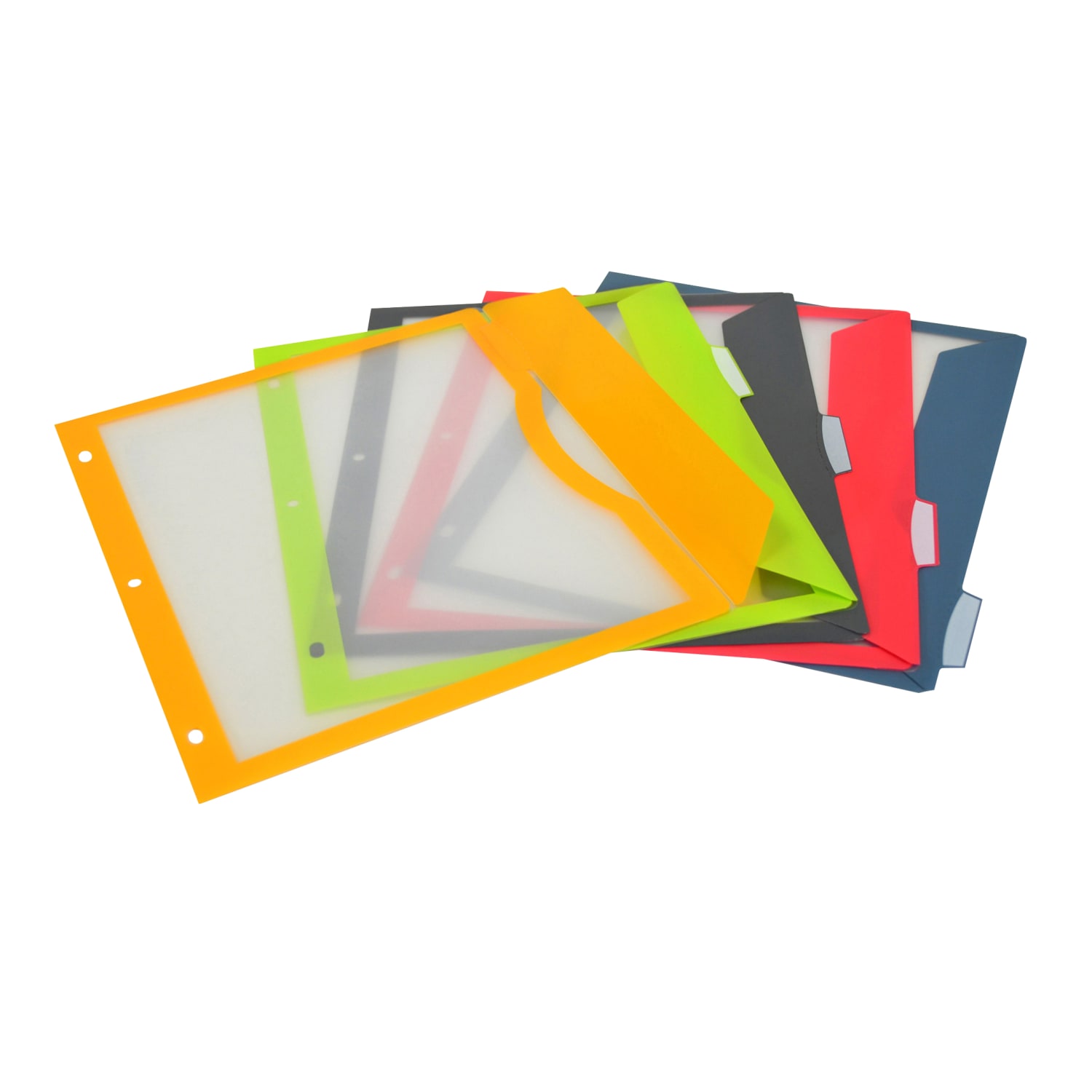 C-Line Super Heavyweight Poly Binder Pockets with Write-On Index Tabs - 5-Tab Set, Assorted Colors, 8-1/2 x 11, 5/ST, 06650 - Image 4
