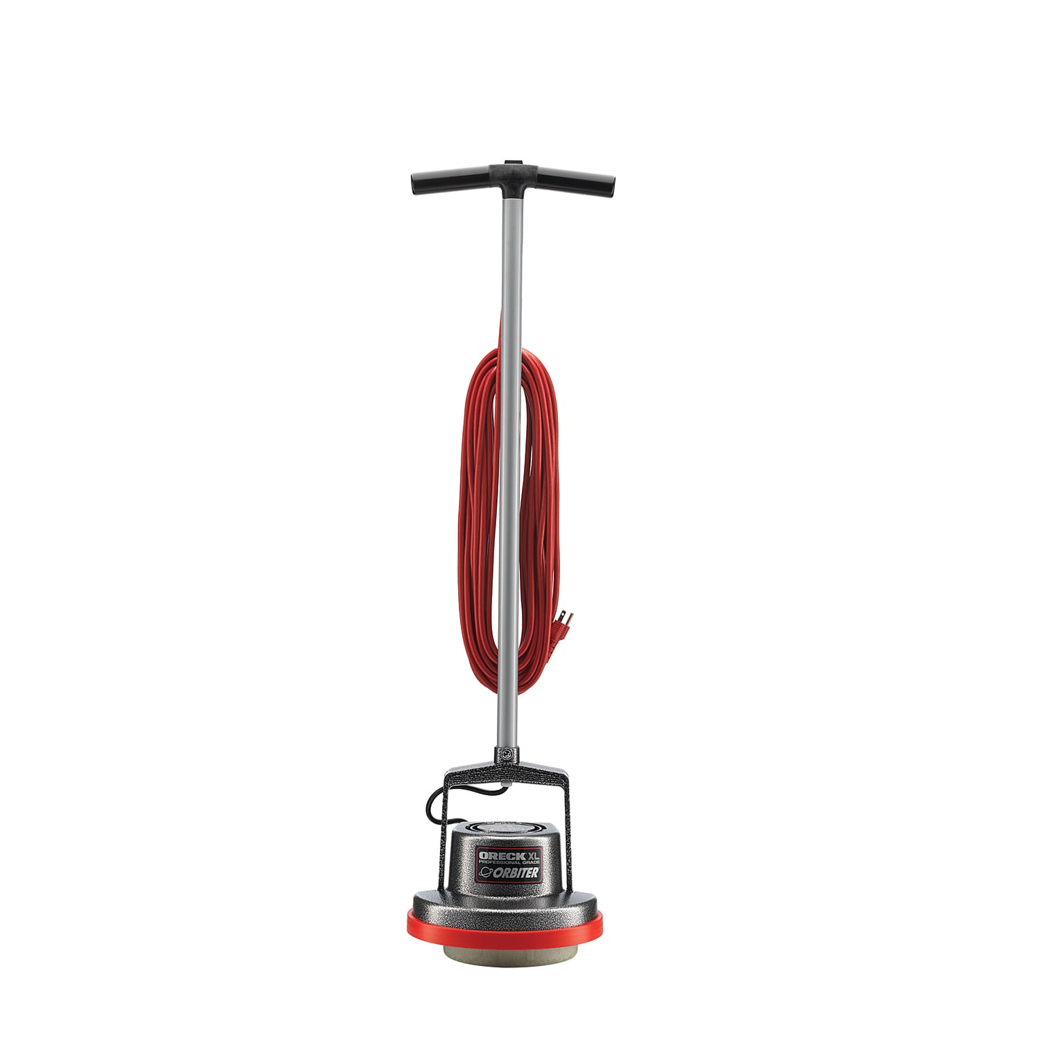 Oreck Orbiter Commercial Floor Machine - Scrub Brush, Brush - 13in Cleaning Width - Carpet, Bare Floor, Hardwood, Hard Floor - 50 ft Cable Length - AC Supply - 5.40 A - Silver