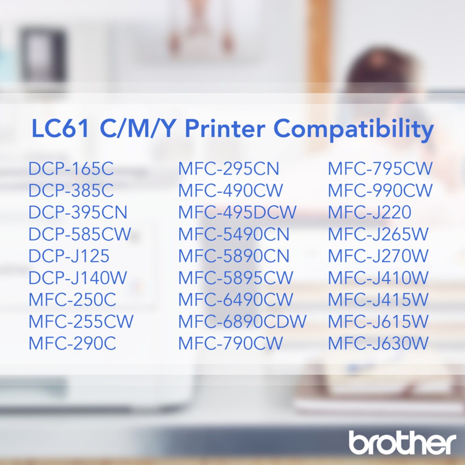 Brother LC61 Cyan, Magenta, Yellow Ink Cartridges, Pack Of 3, LC61CMY - Image 4