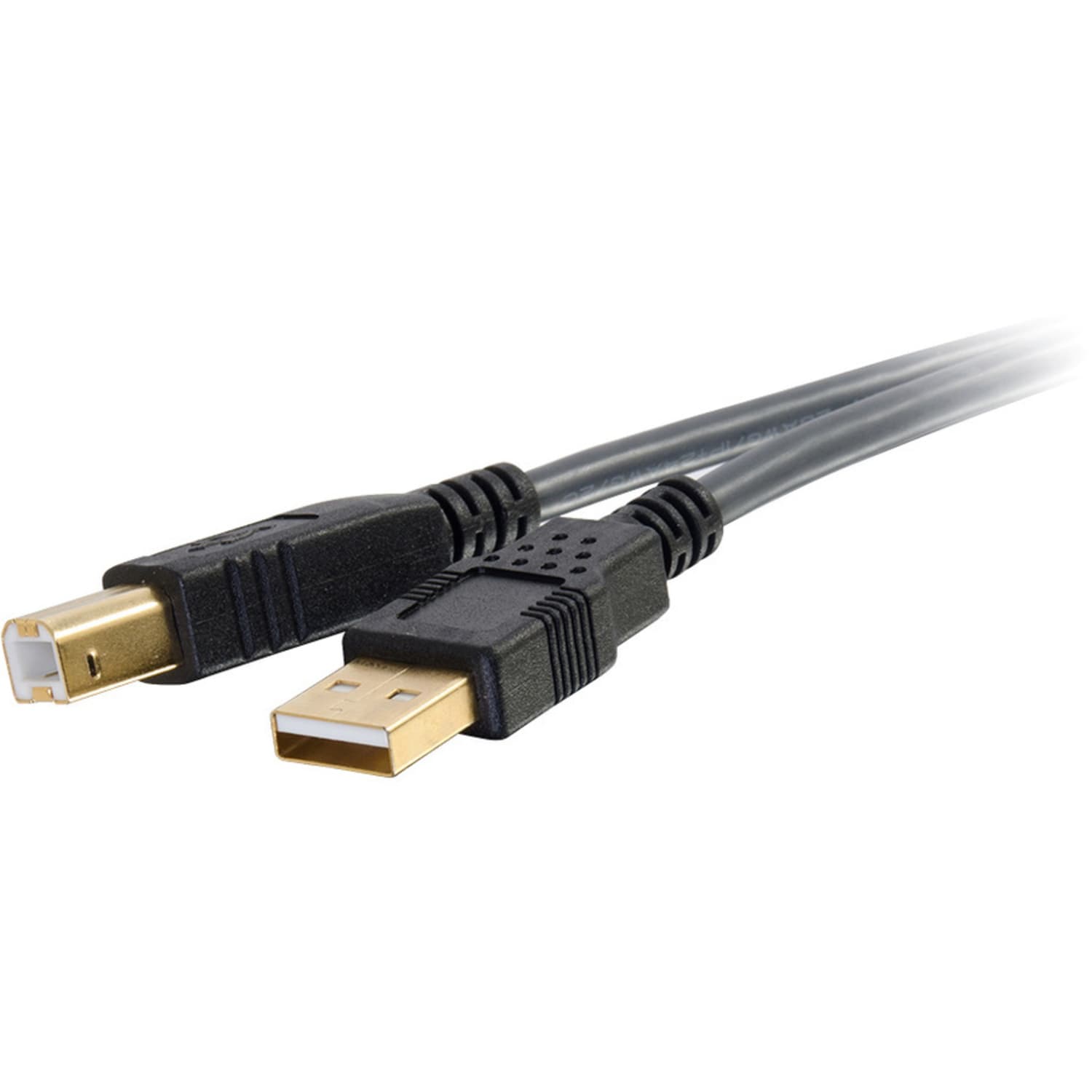 C2G 16.4ft USB A to USB B Cable - Ultima Series Black - M/M - Type A Male USB - Type B Male USB - 16.4ft - Charcoal - Image 5