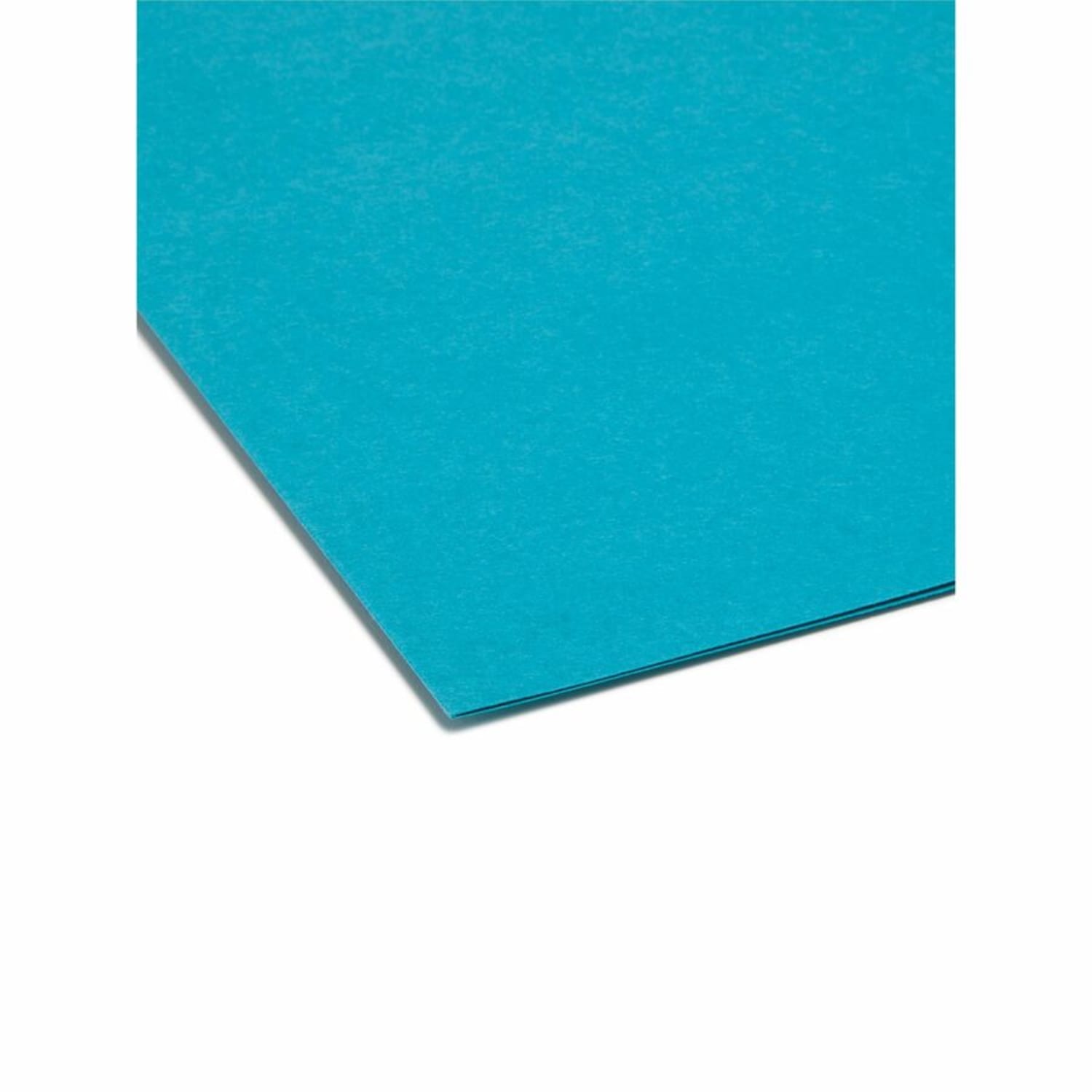 Smead 1/3-Cut 2-Ply Color File Folders, Letter Size, Teal, Box Of 100 - Image 5