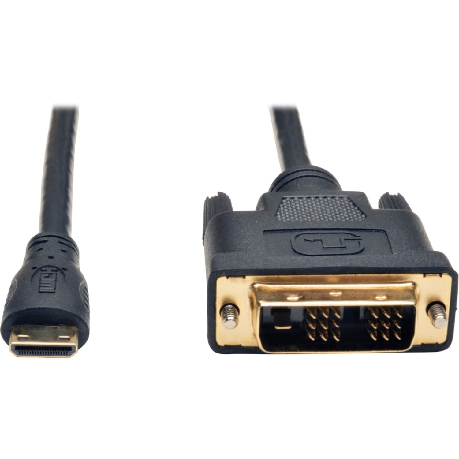 Tripp Lite Mini HDMI to DVI Digital Monitor Adapter Cable M/M 6ft 6ft - HDMI/DVI for Video Device, Digital Camera, Camcorder, Monitor - 6 ft - 1 x Mini HDMI Male Digital Audio/Video - 1 x DVI-D (Single-Link) Male Digital Video - Gold Plated - Shielding - Image 3