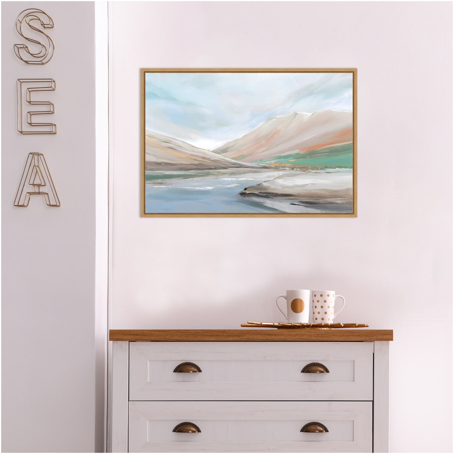 Amanti Art Royal Hills by Isabelle Z Framed Canvas Wall Art Print, 23in x 16in, Maple - Image 4