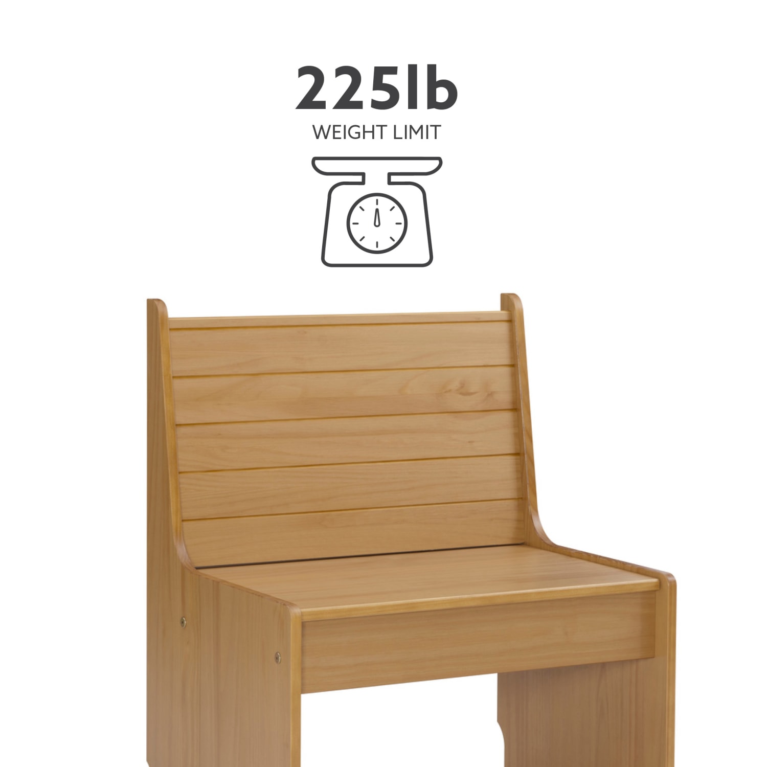 Linon Payson Wooden Storage Bench With Backrest, 33-3/5inH x 27inW x 19-3/4inD, Honey - Image 10