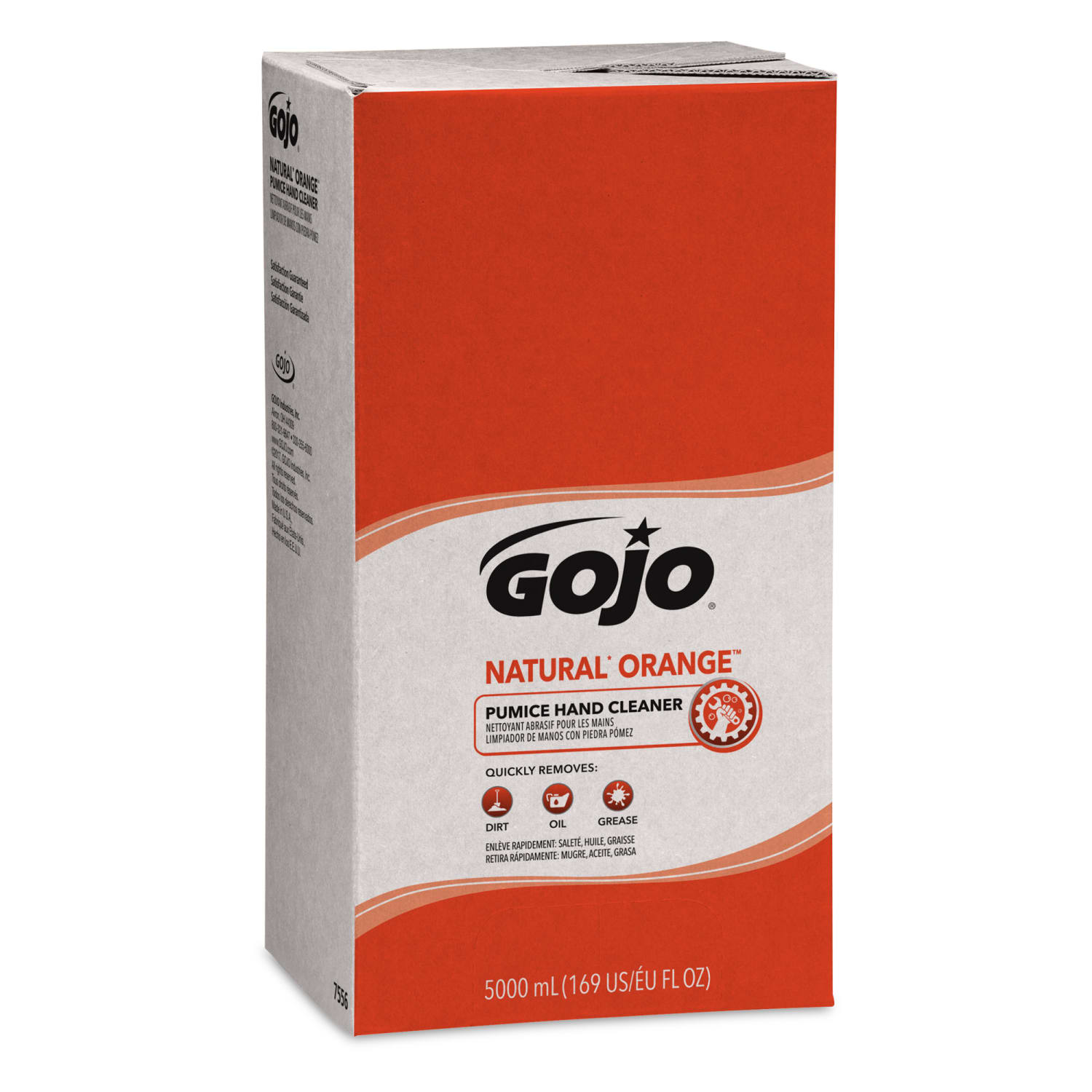 GOJO Natural Orange Pumice Lotion Hand Soap Cleaner, Citrus Scent, 169.07 Oz Bottle - Image 3