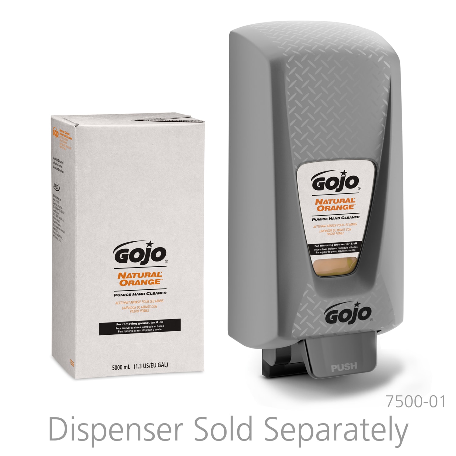 GOJO Natural Orange Pumice Lotion Hand Soap Cleaner, Citrus Scent, 169.07 Oz Bottle - Image 5