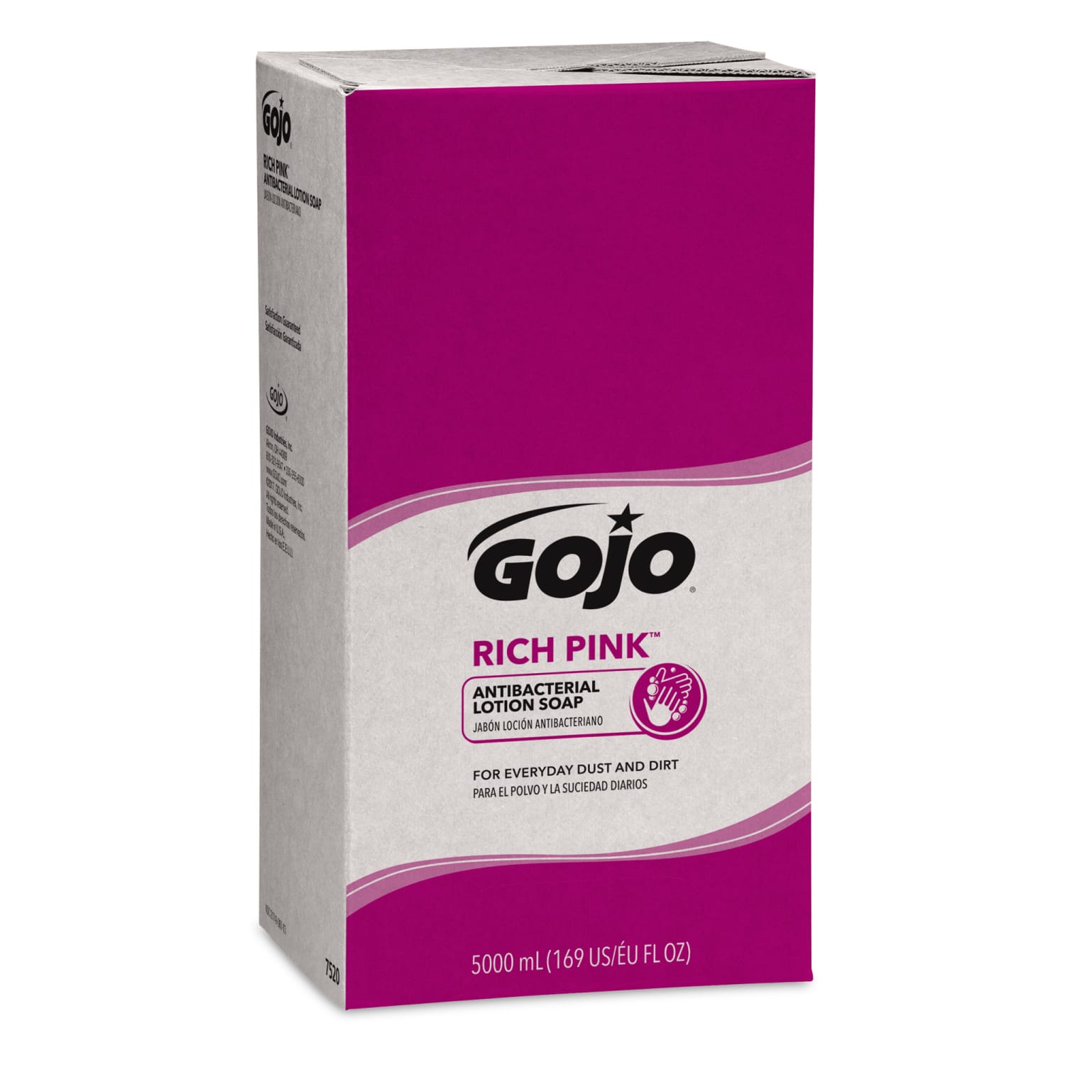 GOJO Rich Pink Antibacterial Lotion Hand Soap, Floral Scent, 169.07 Oz Bottle - Image 3