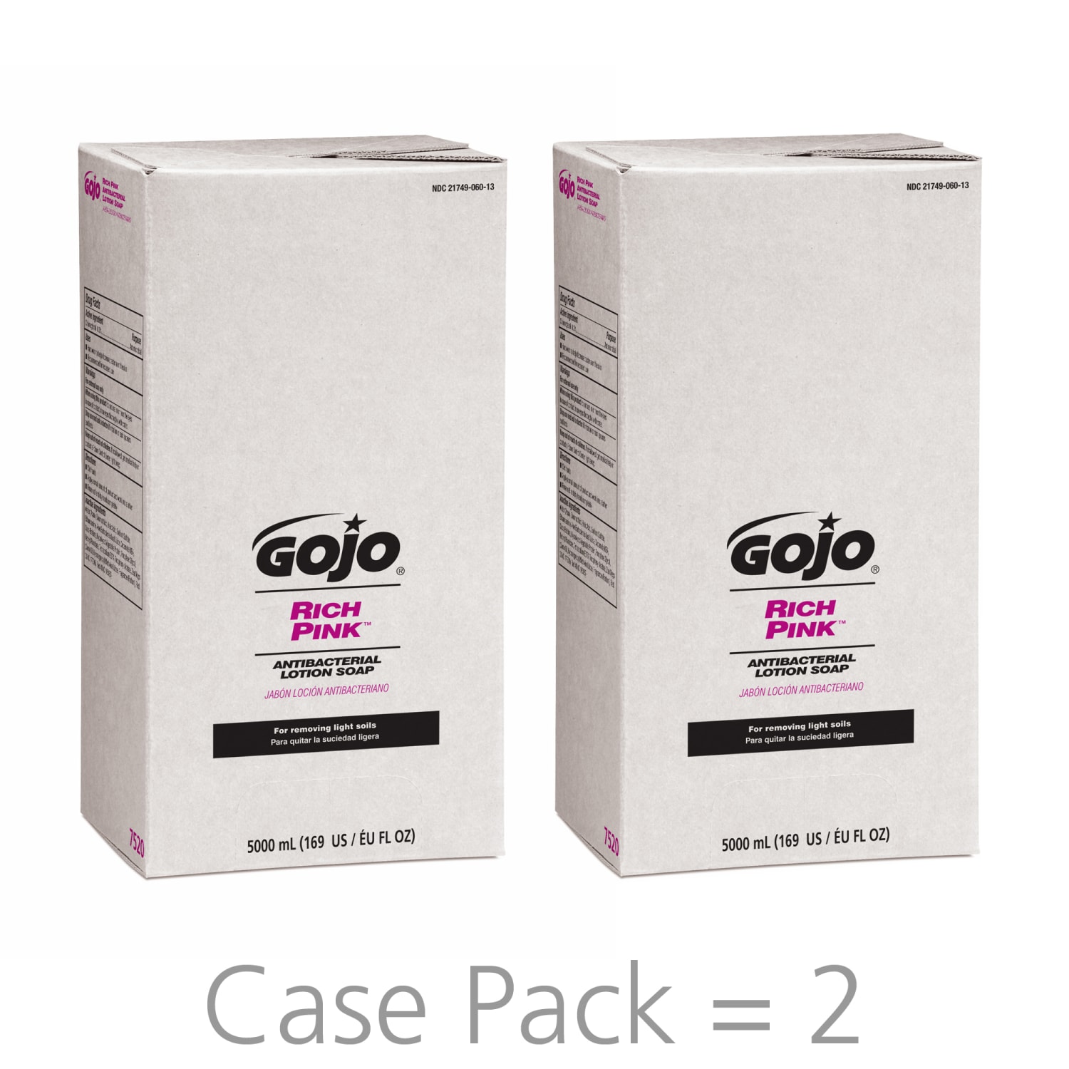 GOJO Rich Pink Antibacterial Lotion Hand Soap, Floral Scent, 169.07 Oz Bottle - Image 5
