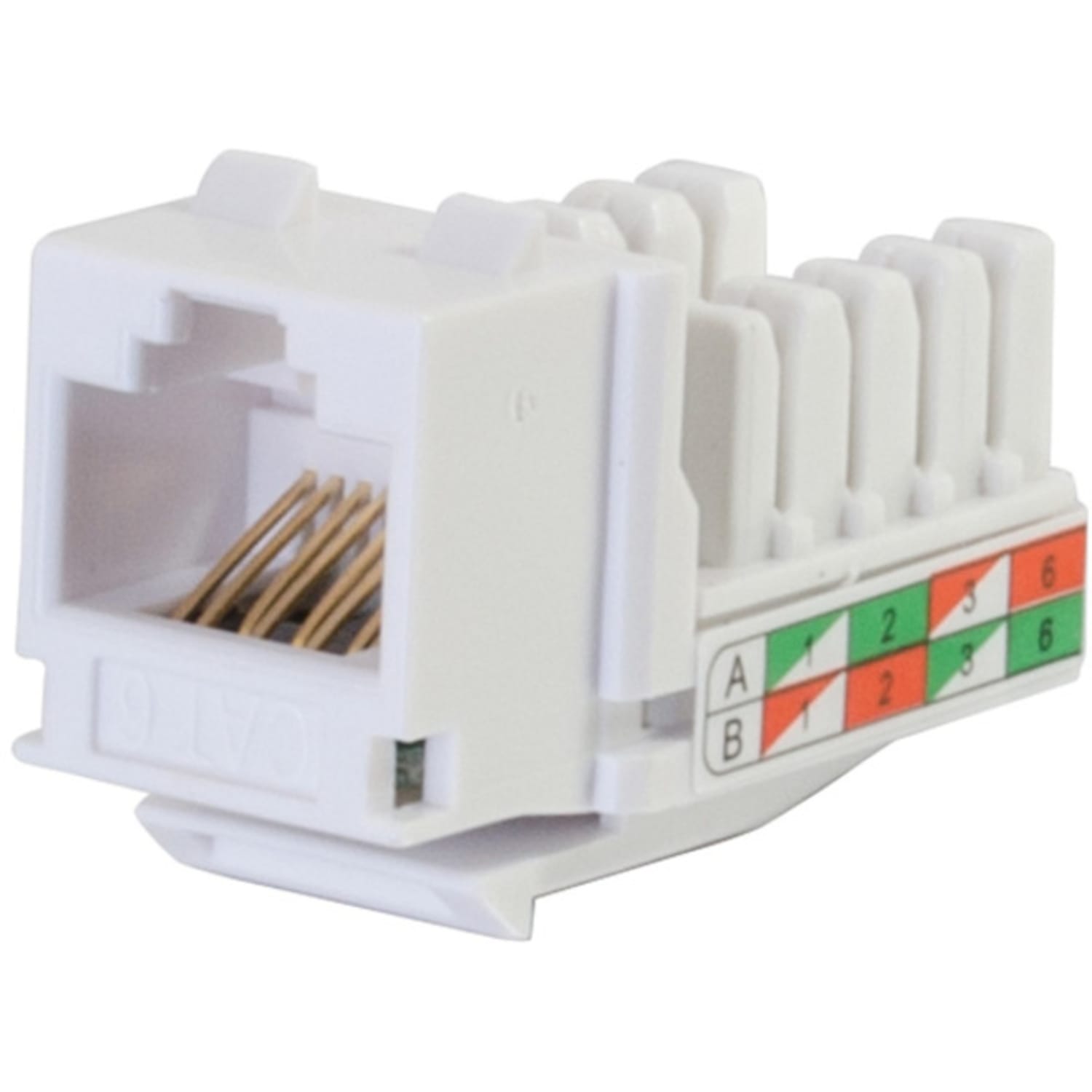 C2G Cat6 RJ45 UTP Keystone Jack - White - Mini-phone/VGA for Audio/Video Device, Monitor, Projector, Notebook - 25 ft - 1 x HD-15 Male VGA, 1 x Mini-phone Male Stereo Audio - 1 x Mini-phone Male Stereo Audio, 1 x HD-15 Male VGA - Black" - Image 4