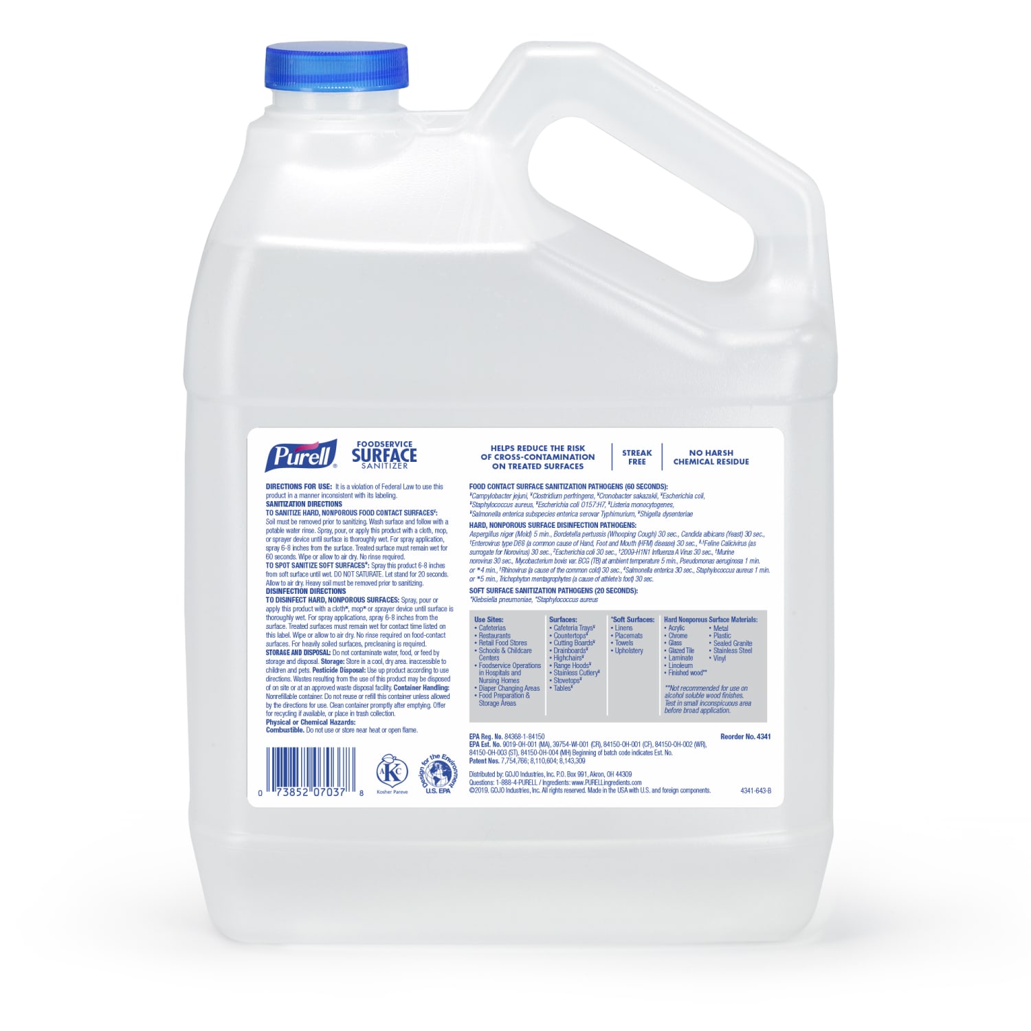 Purell Food Service Surface Sanitizer Refill, Unscented, 128 Oz Bottle - Image 3