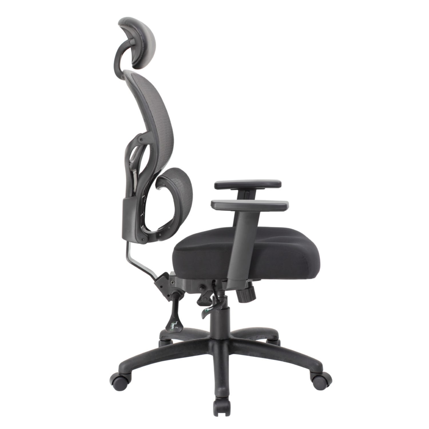 Boss Office Products Mesh Multifunction Mid Back Task Chair With Headrest Black PopularChairscom