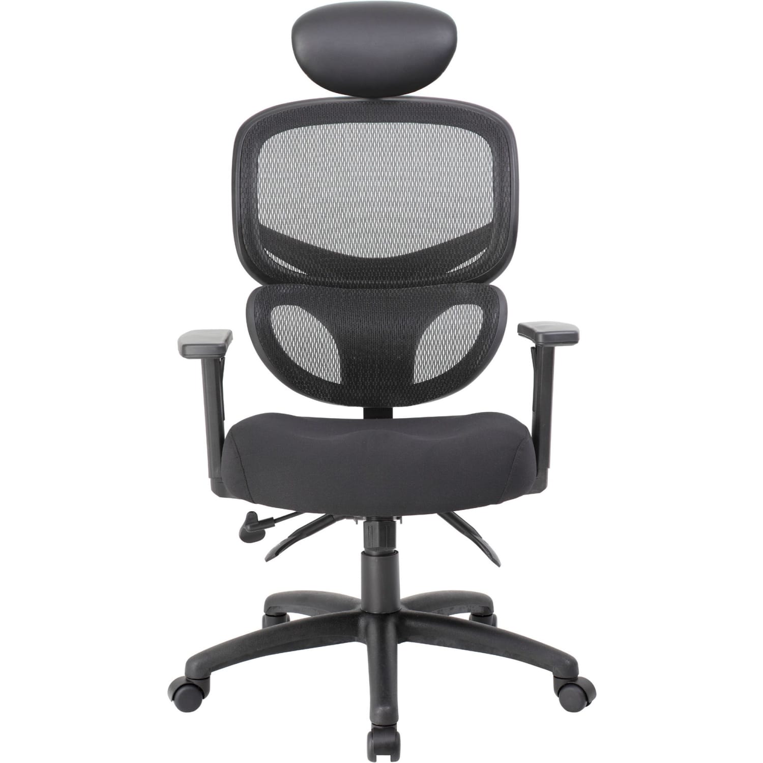 Boss Office Products Mesh Multifunction Mid Back Task Chair With Headrest Black PopularChairscom