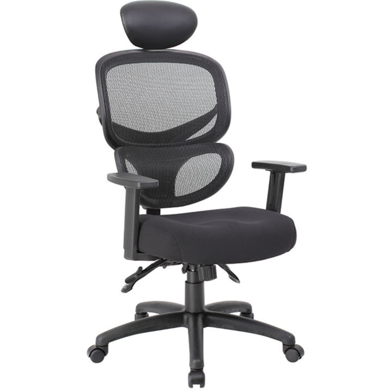 Boss Office Products Mesh Multifunction Mid Back Task Chair With Headrest Black PopularChairscom