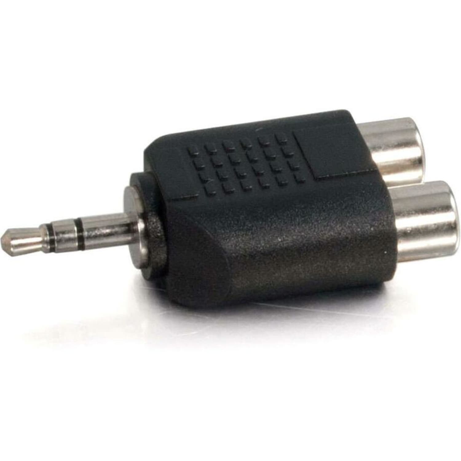 C2G 3.5mm Stereo Male to Dual RCA Female Audio Adapter - 2 x RCA Female - 1 x Mini-phone Male - Black - Image 3
