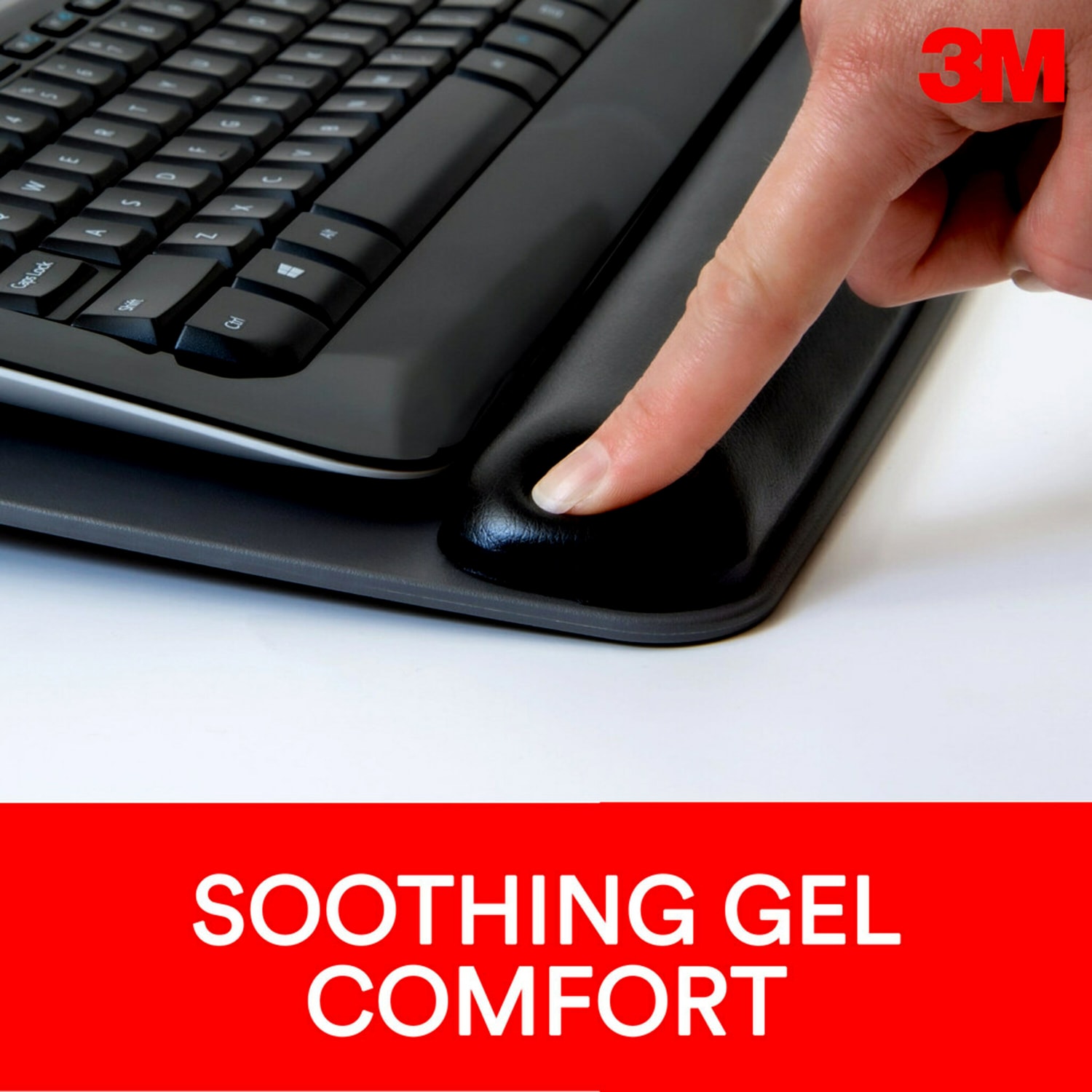 3M Adjustable Keyboard Platform With Gel Wrist Rest, Black/Metallic Gray - Image 4