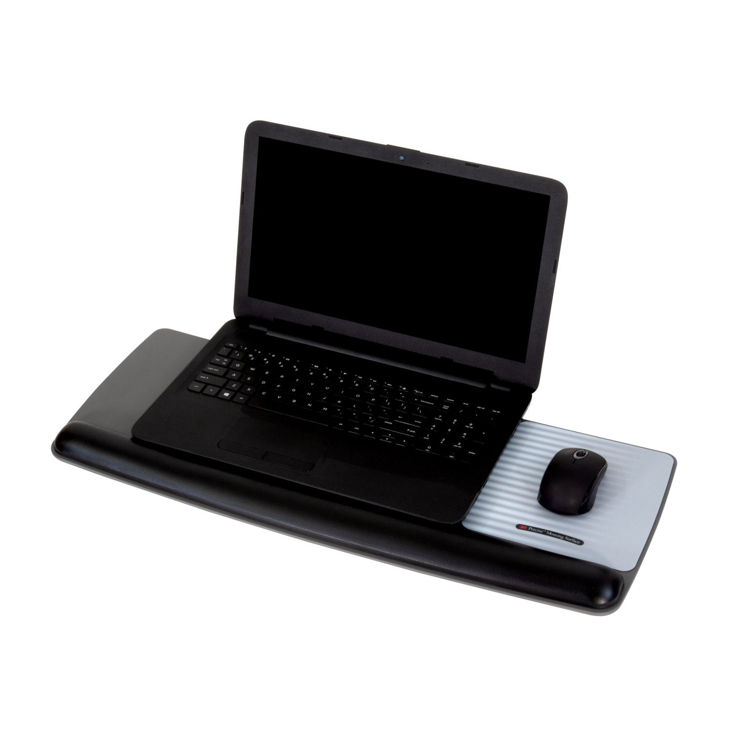 3M Precise Adjustable Platform For Keyboard And Mouse With Gel Wrist Rest, Black/Metallic Gray - Image 3