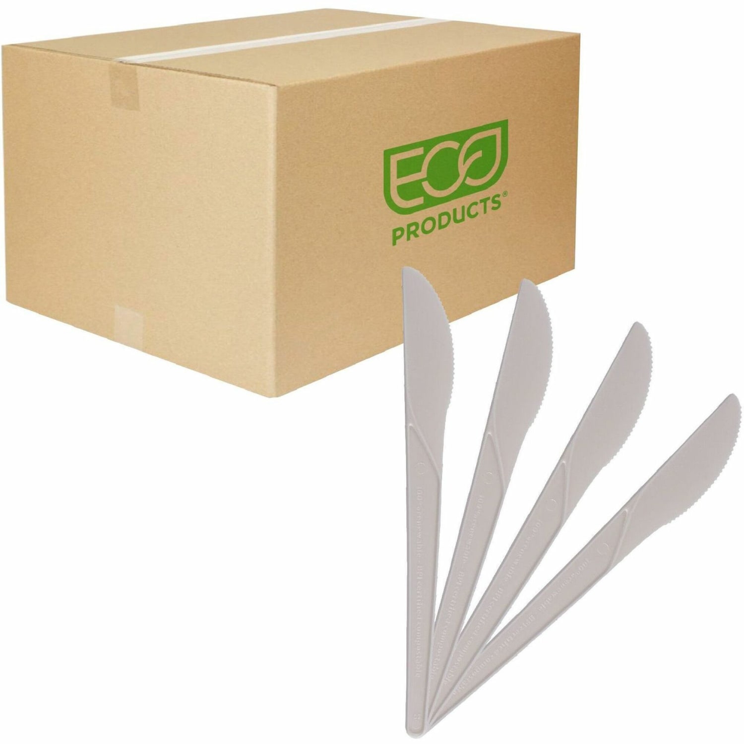 Eco-Products 6in Plantware High-heat Knives - Knife - White - 1000 / Carton