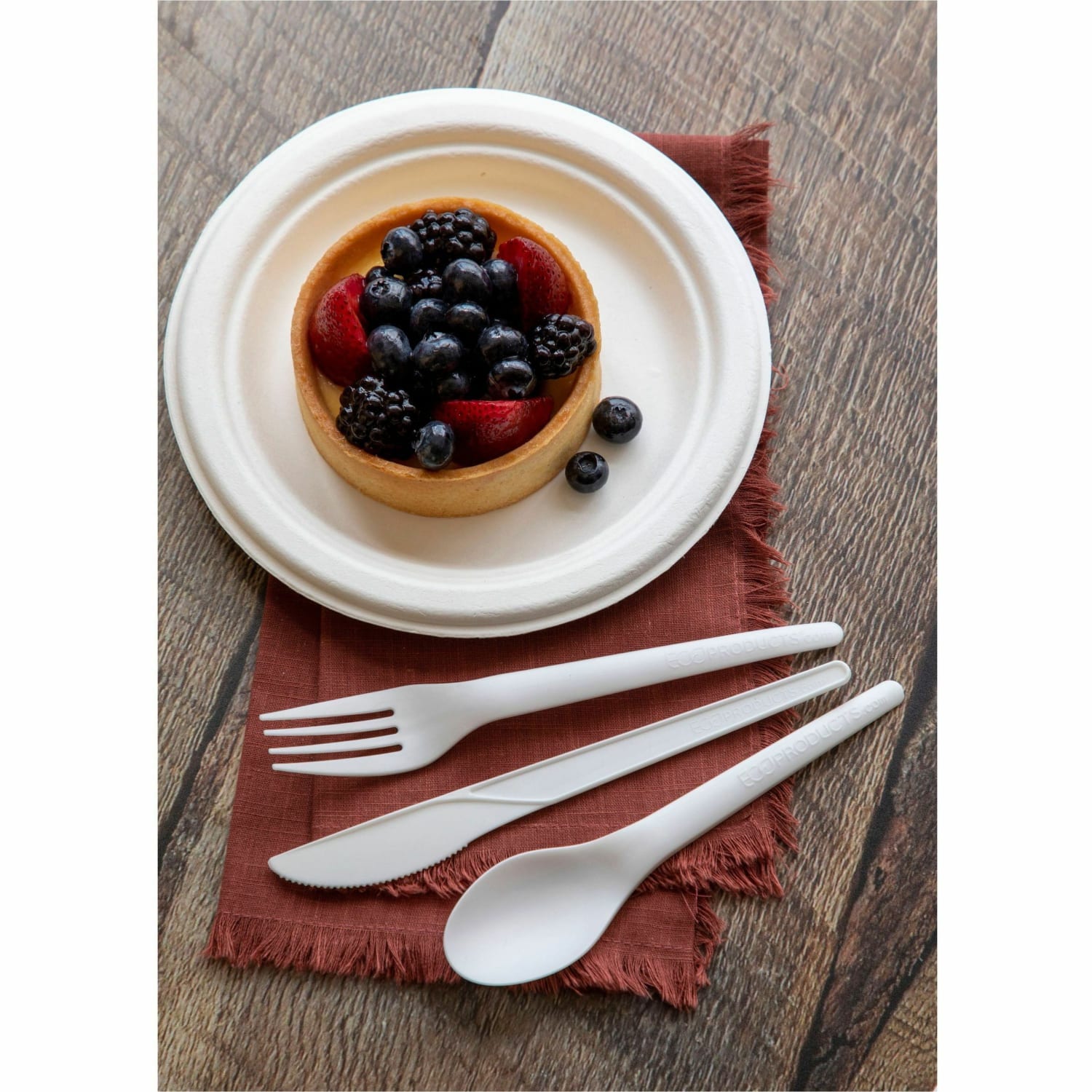 Eco-Products 6in Plantware High-heat Spoons - 1 Piece(s) - Spoon - 1 x Spoon - Disposable - Pearl White - 50 Pack - 20 / Carton - Image 4
