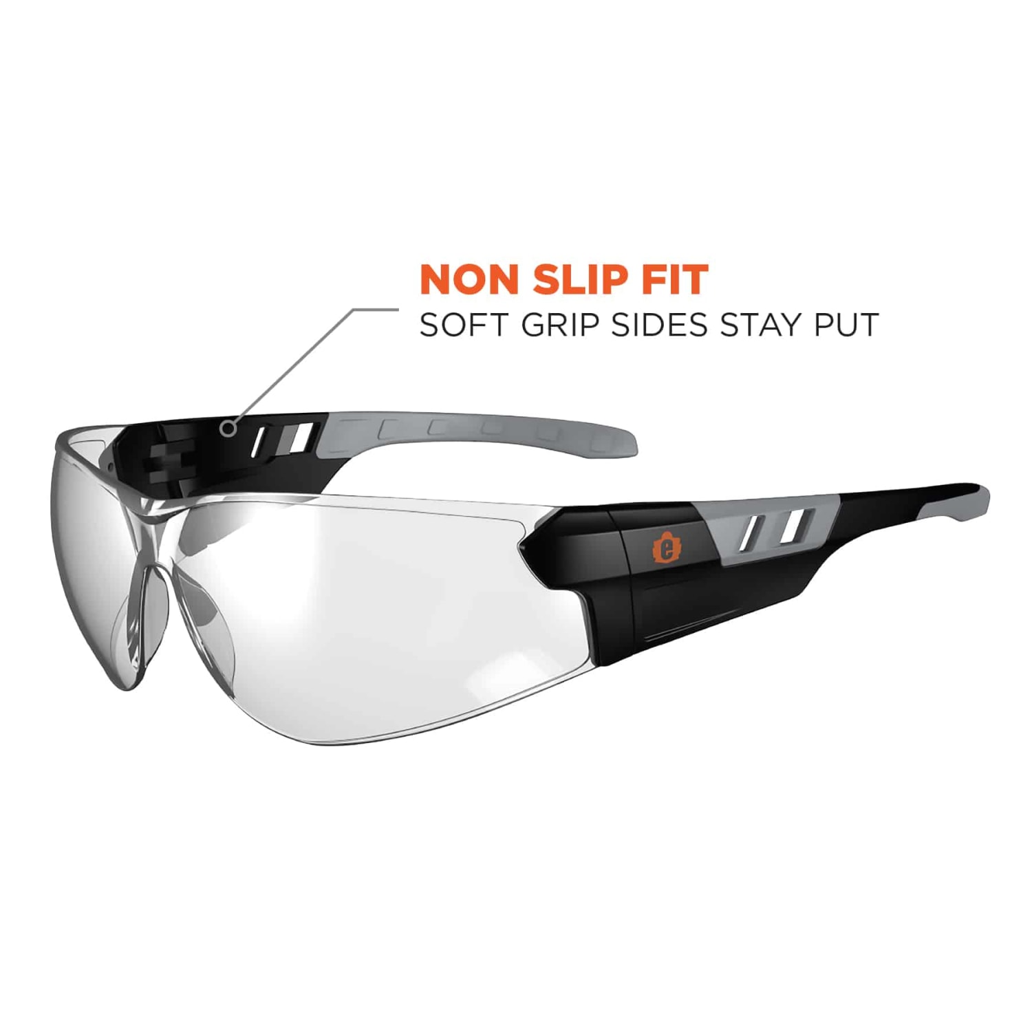 Ergodyne Skullerz SAGA Frameless Safety Glasses, One Size, Matte Black Frame, Anti-Fog Indoor/Outdoor Lens - Image 5