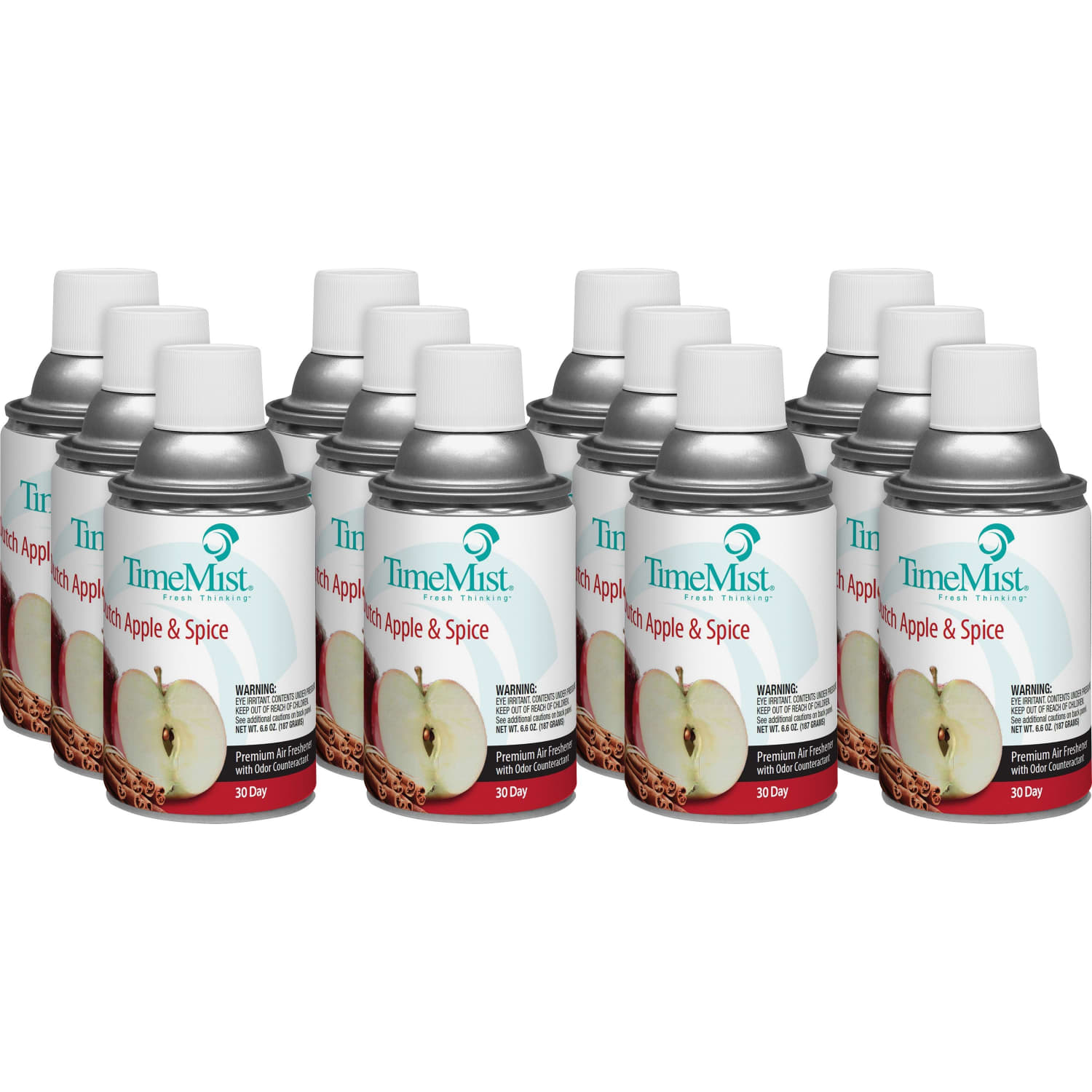 TimeMist Premium Metered Air Freshener Refill, 6.6 Oz, Dutch Apple & Spice, Carton of 12 Units - Image 3