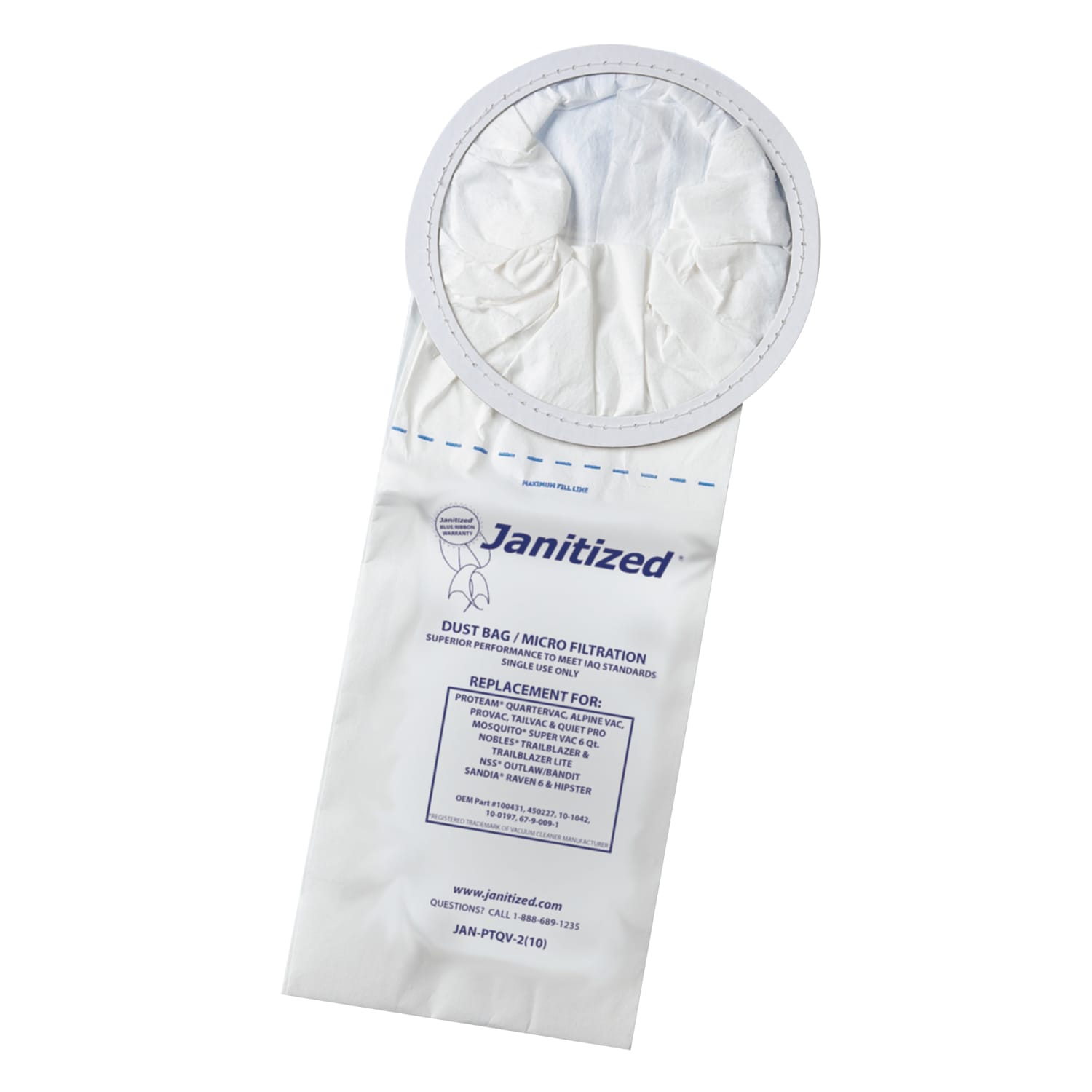 Vacuum Filter Bags Designed to Fit ProTeam 6 Qt. QuarterVac, White, Pack Of 100 Bags - Image 3