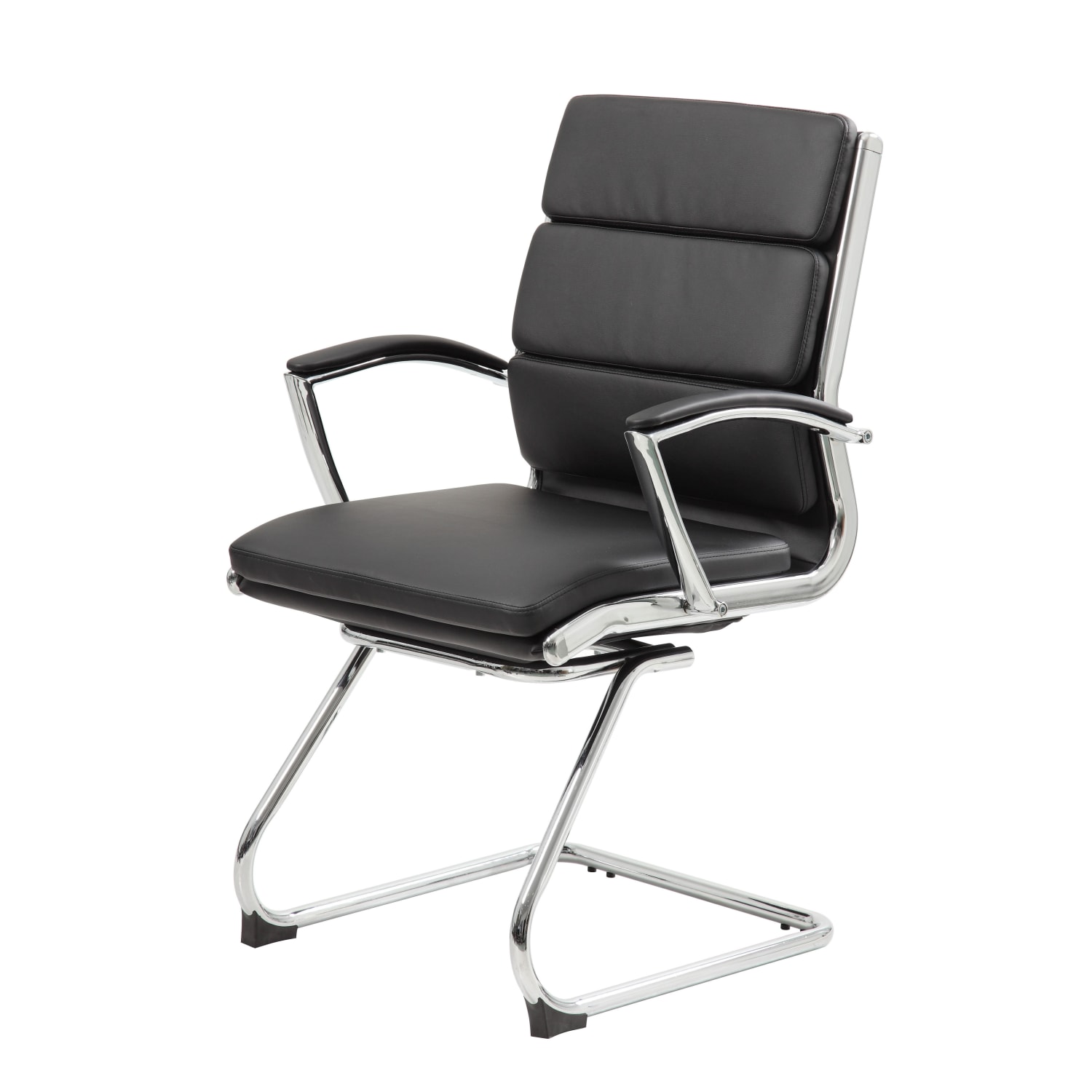 Boss Office Products CaressoftPlus Guest Chair BlackChrome PopularChairscom Boss Office Products CaressoftPlus Guest Chair BlackChrome PopularChairscom