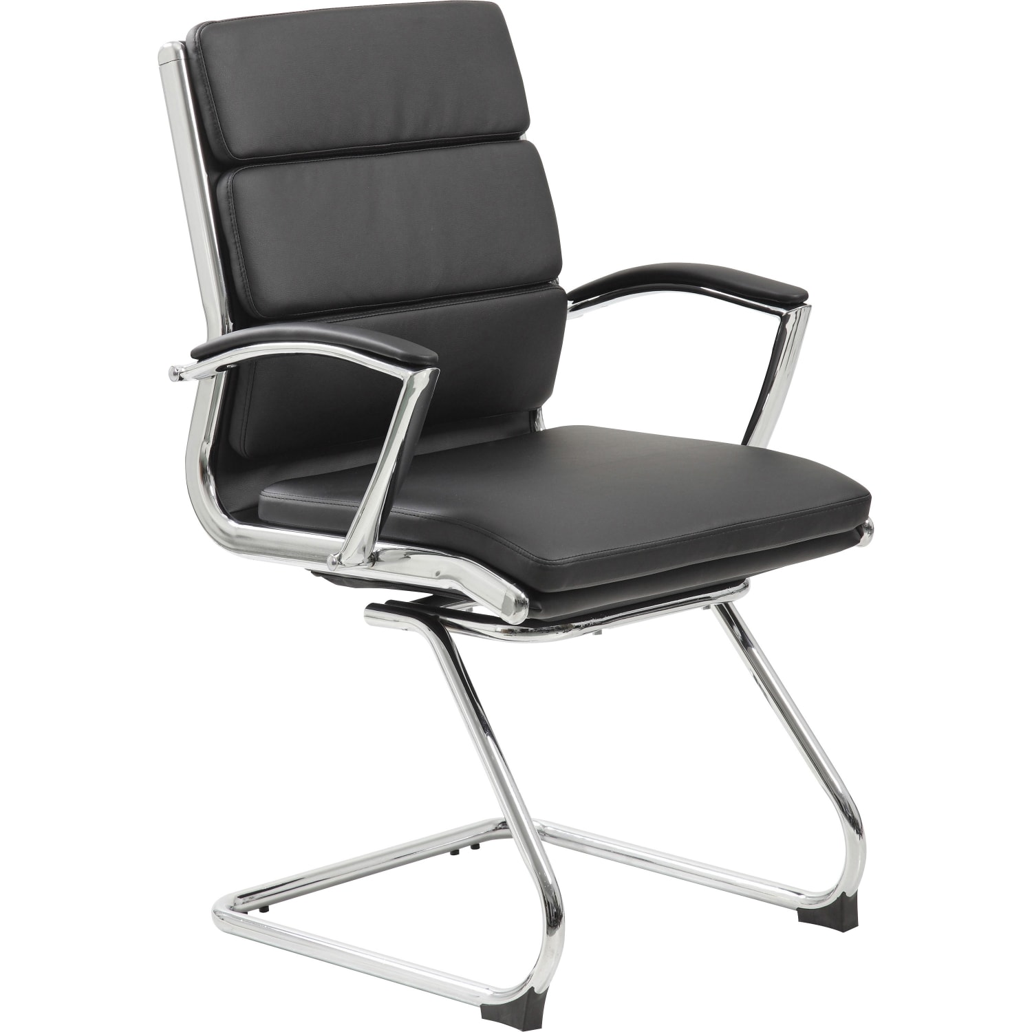 Boss Office Products CaressoftPlus Guest Chair BlackChrome PopularChairscom Boss Office Products CaressoftPlus Guest Chair BlackChrome PopularChairscom